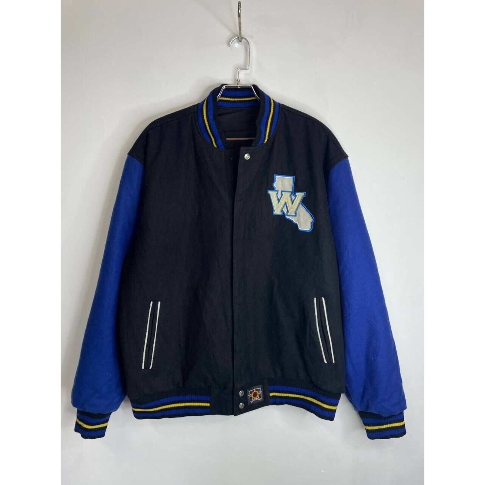 NBA × Vintage Vintage Golden State Warriors Varsity Jacket 2XL NBA Bomber Size US XXL / EU 58 / 5 - 2 Thumbnail