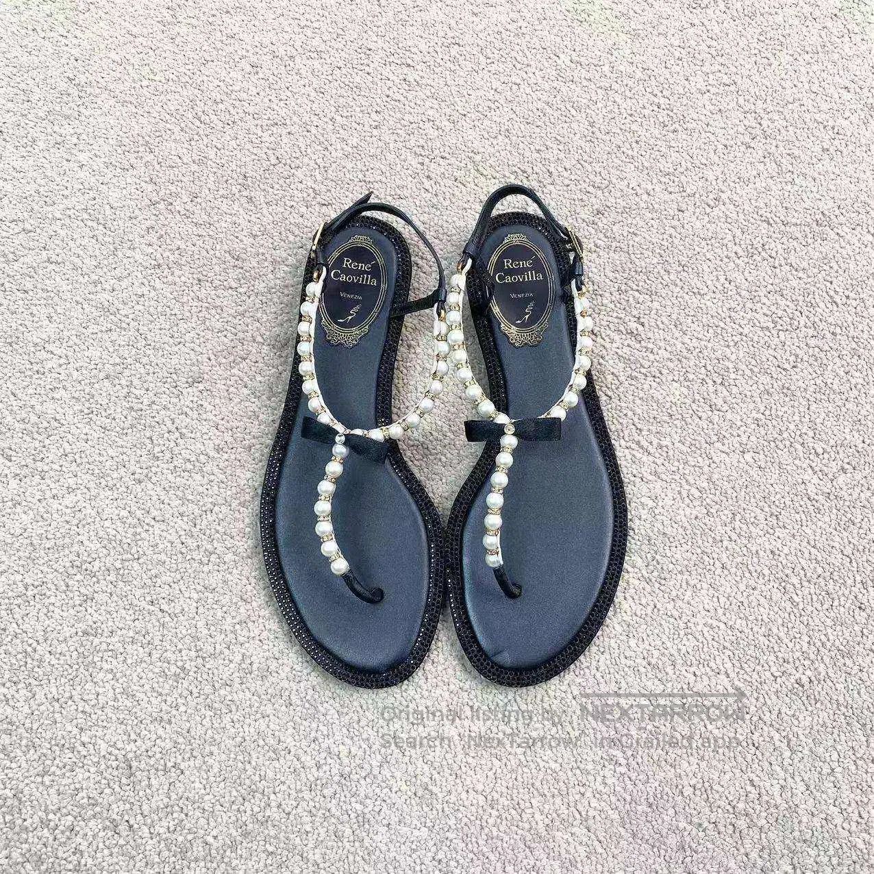 Other Rene Fernando Caovilla Pearl crystal sandals| Size US 6 / IT 36 - 2 Thumbnail