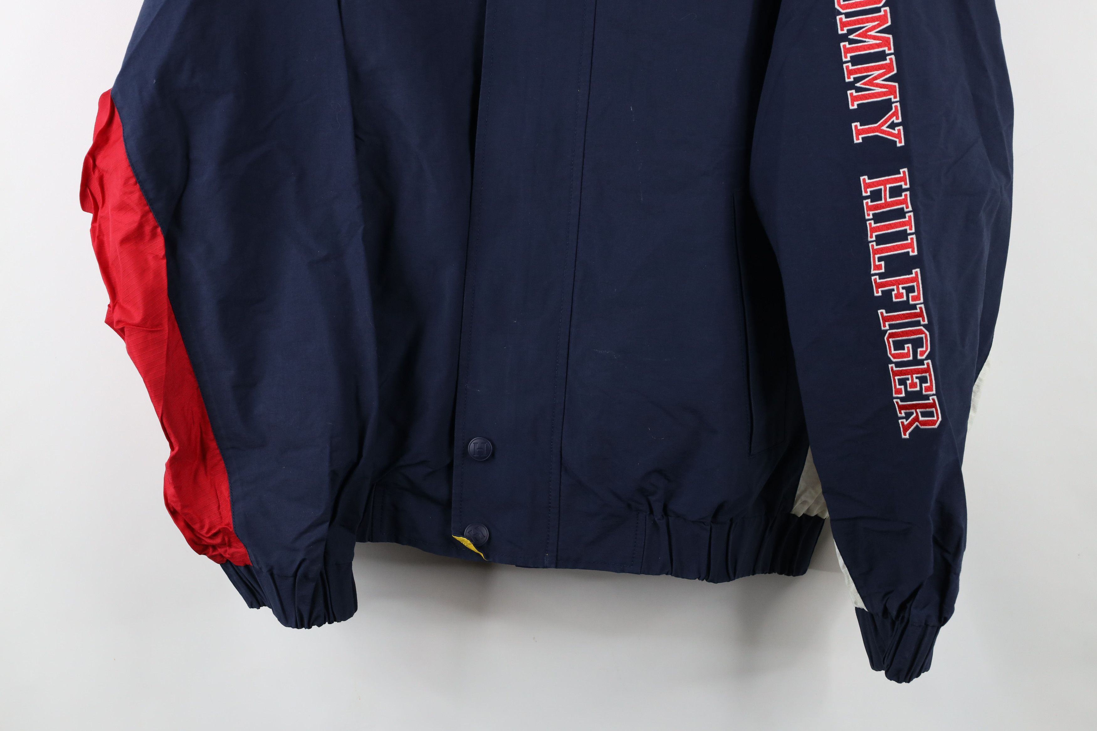 Tommy Hilfiger × Vintage Vintage 90s Tommy Hilfiger Ripstop Hooded Windbreaker Jacket Size US L / EU 52-54 / 3 - 3 Thumbnail