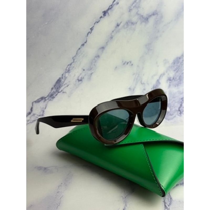 Bottega Veneta NEW Bottega Veneta BV1284S Brown Blue Aviator Sunglasses Size ONE SIZE - 3 Thumbnail