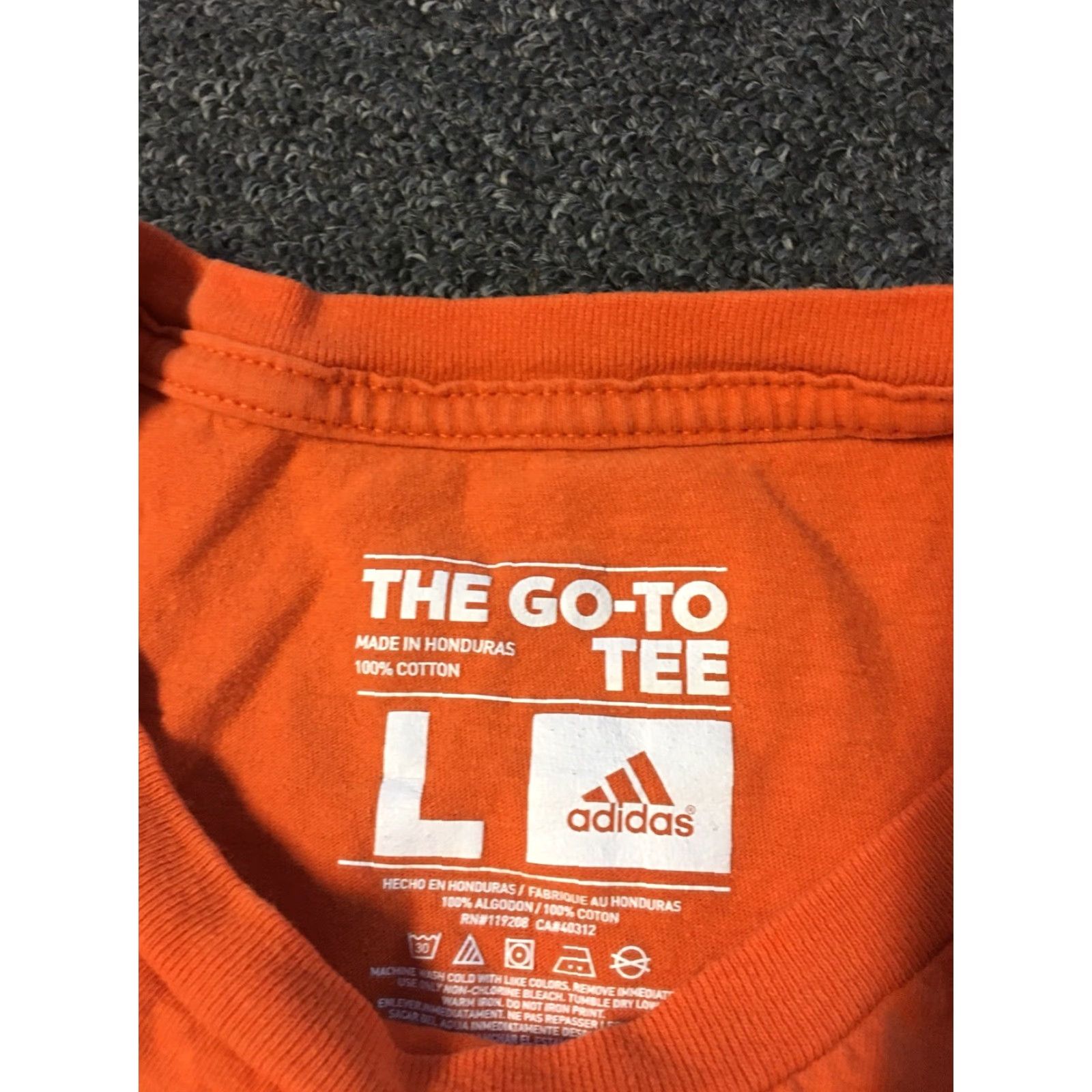 Adidas adidas Trefoil Shirt L Stripes Athletic Basketball Vtg Gym Track Soccer Baseball Shirt Mens Orange Short Sleeve Crew Neck Graphic Tee Size US L / EU 52-54 / 3 - 5 Thumbnail