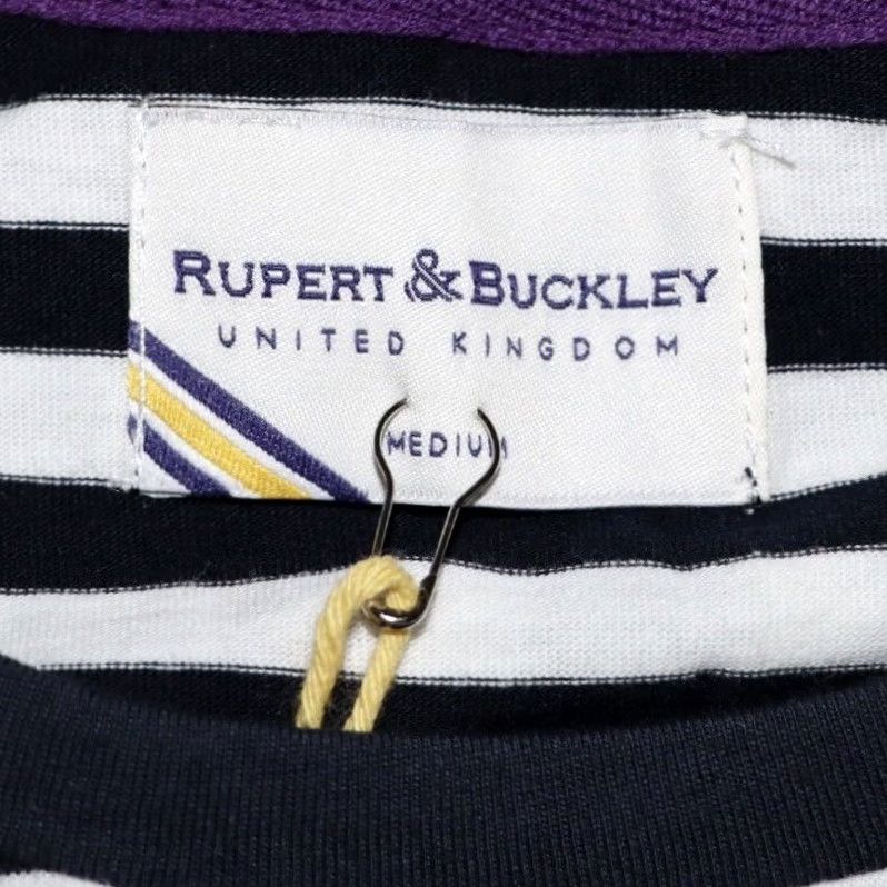 Vintage Rupert & Buckley T Shirt Mens Banwell Stripe Pocket Tee Navy BNWT Medium Boys? Size US M / EU 48-50 / 2 - 7 Thumbnail