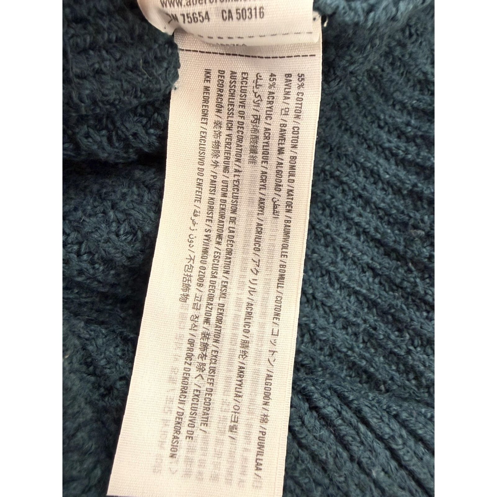 Abercrombie & Fitch Abercrombie & Fitch Sweater Womens XS Blue Chunky Knit Raglan Crewneck Pullover Size XS / US 0-2 / IT 36-38 - 7 Thumbnail