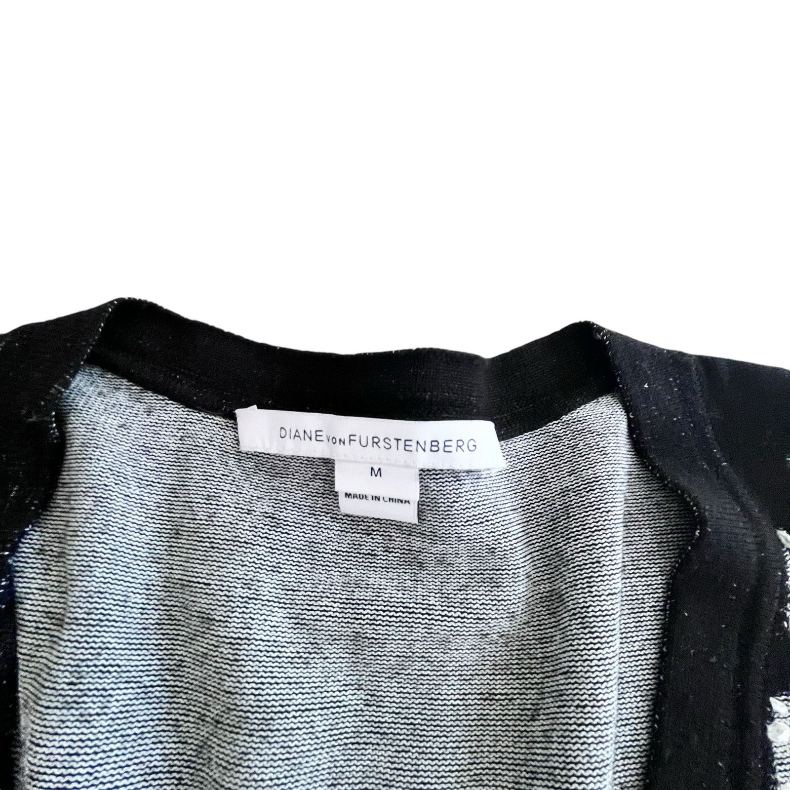 Diane von Furstenberg Diane von Furstenberg Black Floral Cardigan Sweater Size M / US 6-8 / IT 42-44 - 5 Thumbnail
