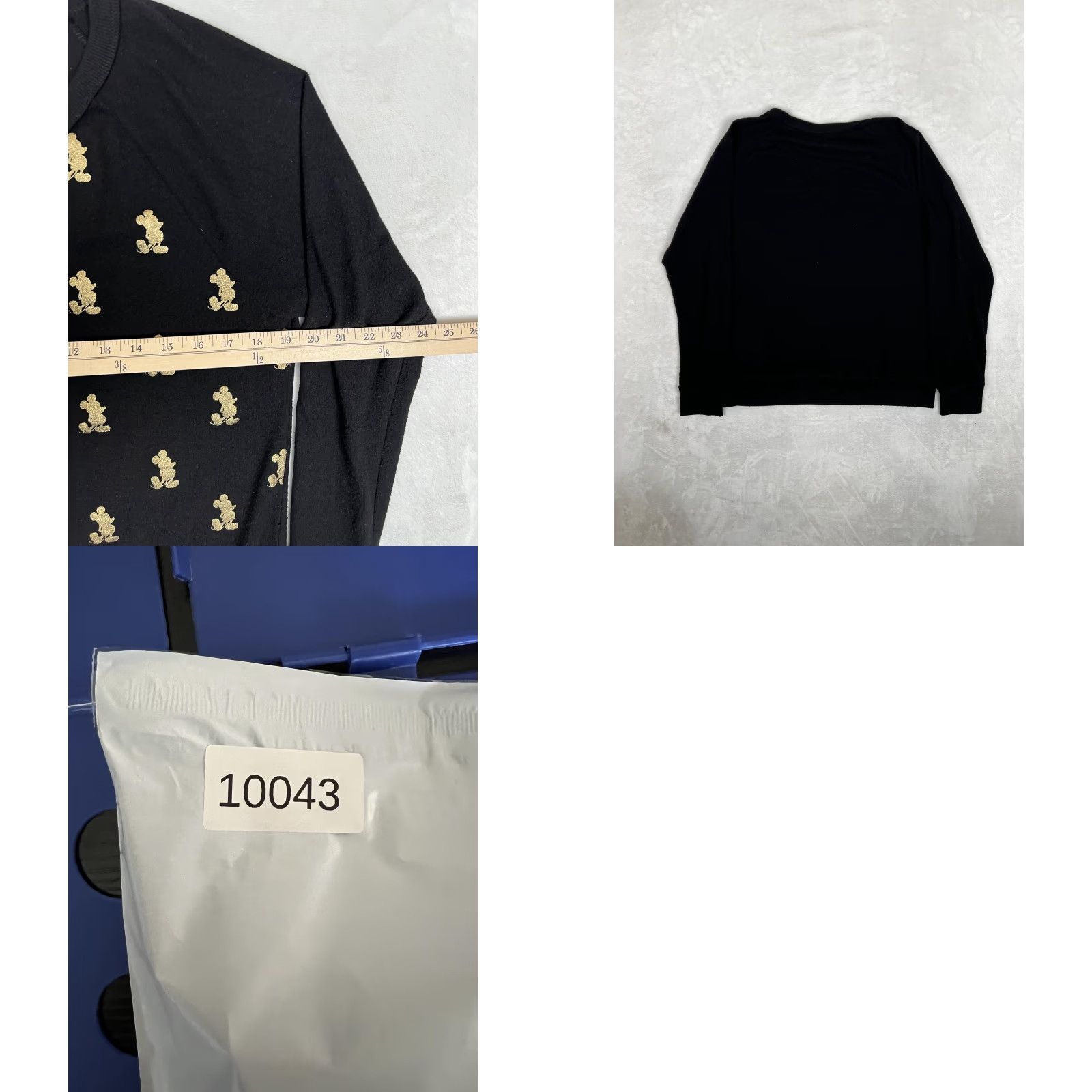 Disney Disney Sweatshirt Womens XL Black Gold Mickey Mouse All Over Print Crewneck Size XL / US 12-14 / IT 48-50 - 8 Thumbnail