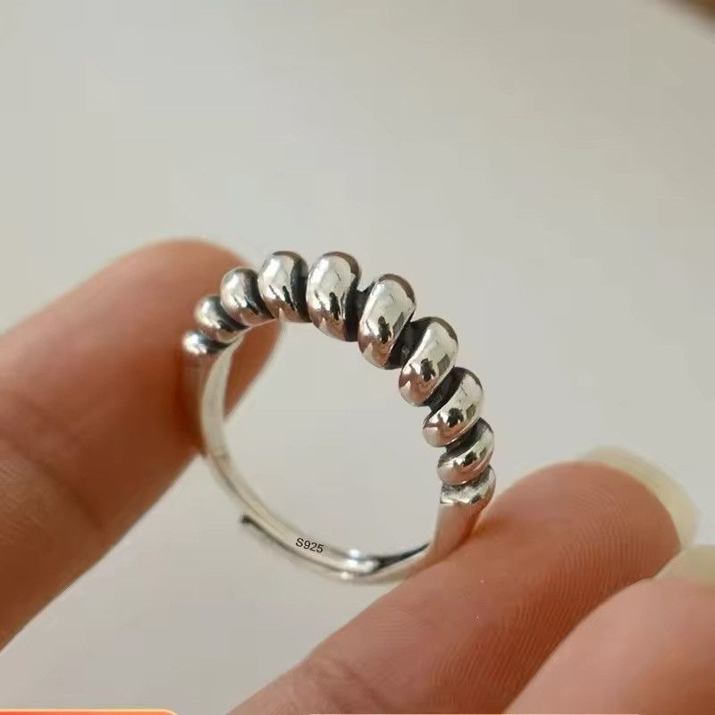 Jewelry Minimalist Handmade Simple Retro Strip Ring Size ONE SIZE - 1 Thumbnail