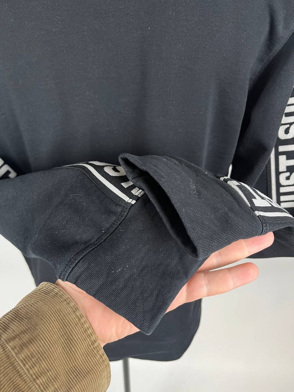 Designer × Just Cavalli Just Cavalli Men's Sweatshirt Tape Sleeve Logo (0498) Size US L / EU 52-54 / 3 - 6 Thumbnail