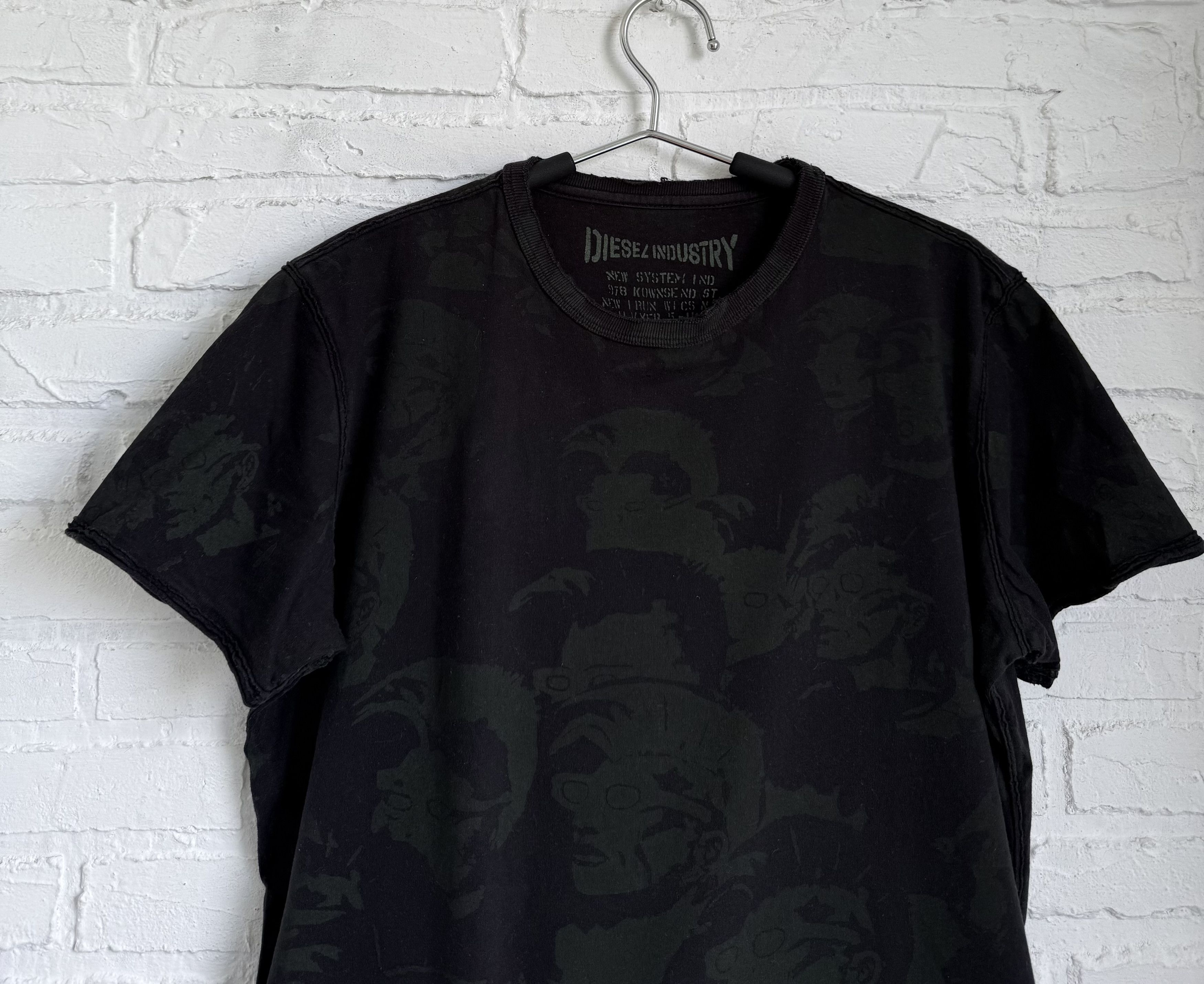 Diesel Vintage distressed Diesel monogram logo punks t-shirt Size US M / EU 48-50 / 2 - 5 Thumbnail