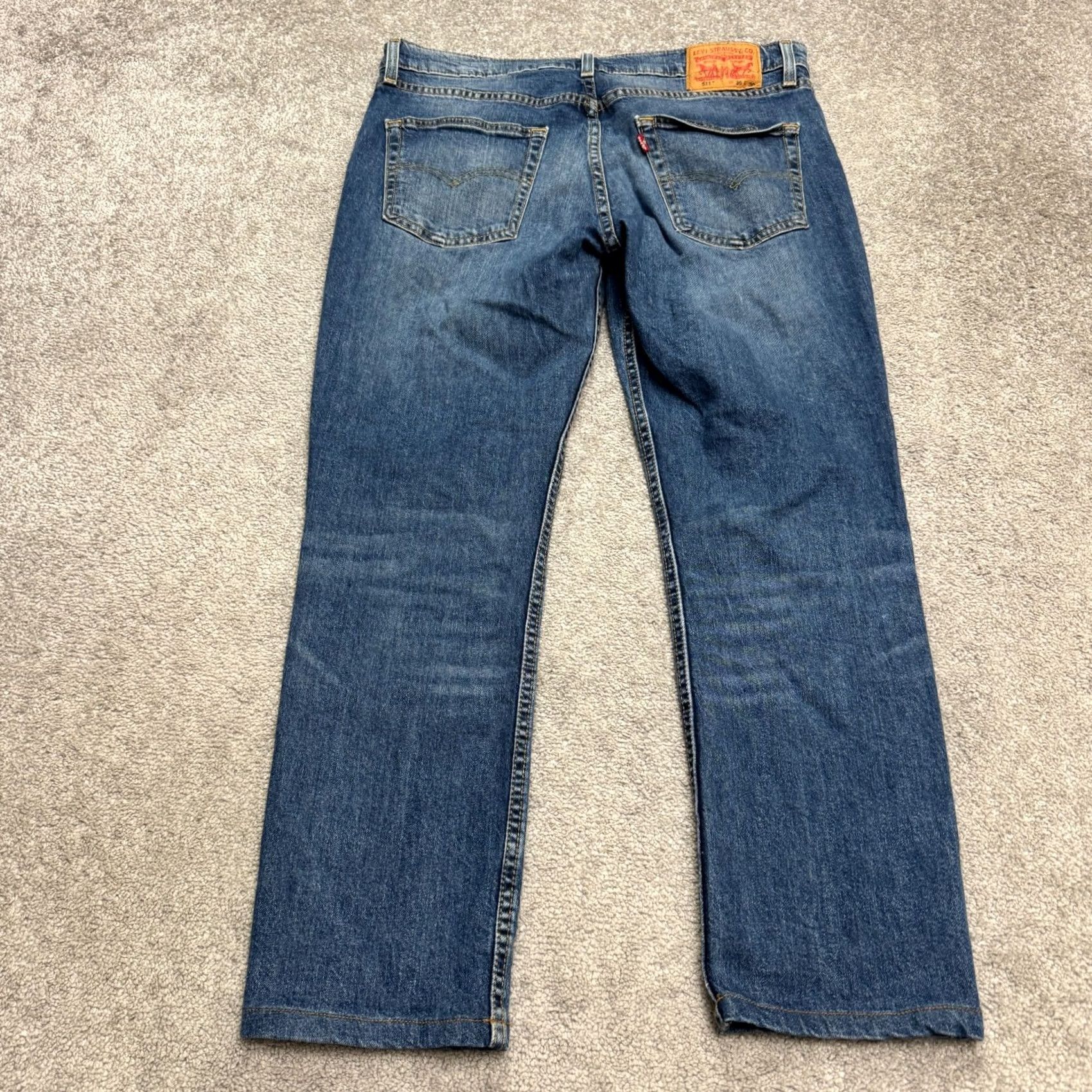 Levi's Levi's Jeans Slim Straight Leg Denim Mens 36x30 Blue Medium Wash Casual Jeans Size US 36 / EU 52 - 2 Thumbnail