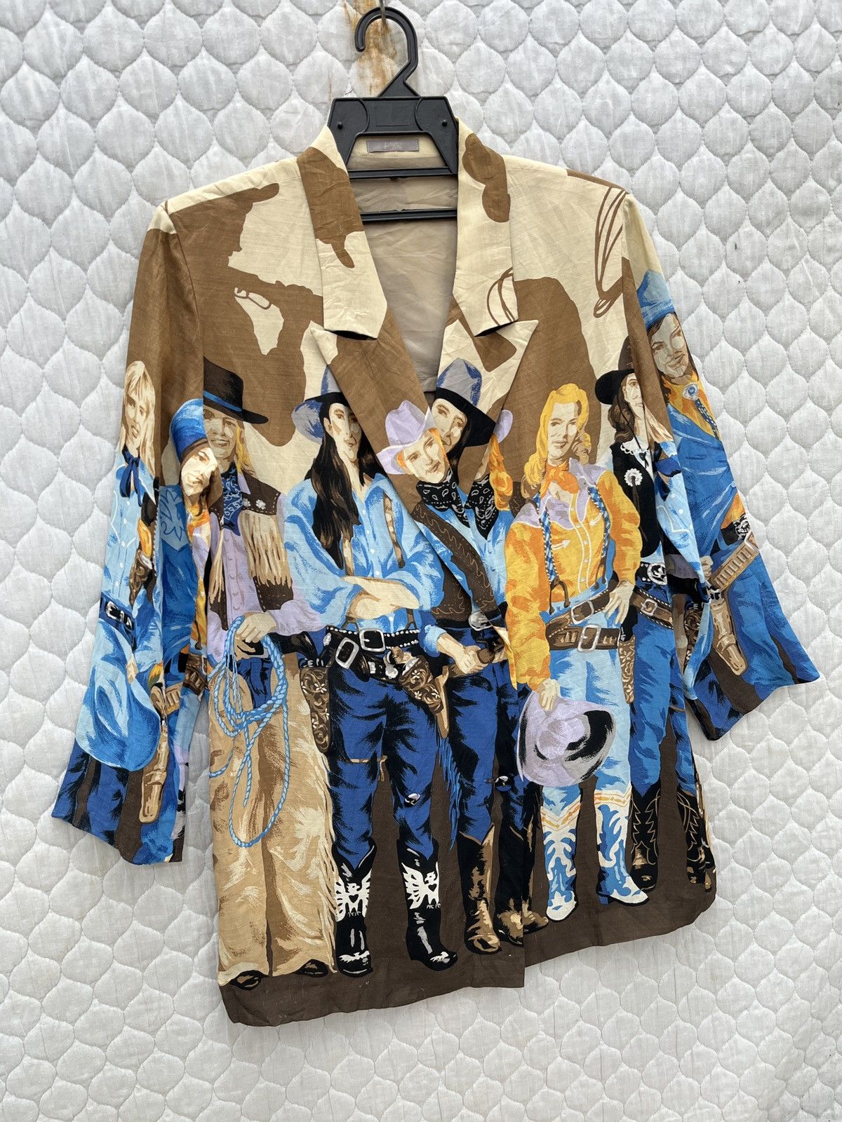 Japanese Brand × Vintage 🔥🔥🔥ARCHIVE VTG TOKUKO COWBOYS PRINTED BLOUSE Size M / US 6-8 / IT 42-44 - 3 Thumbnail
