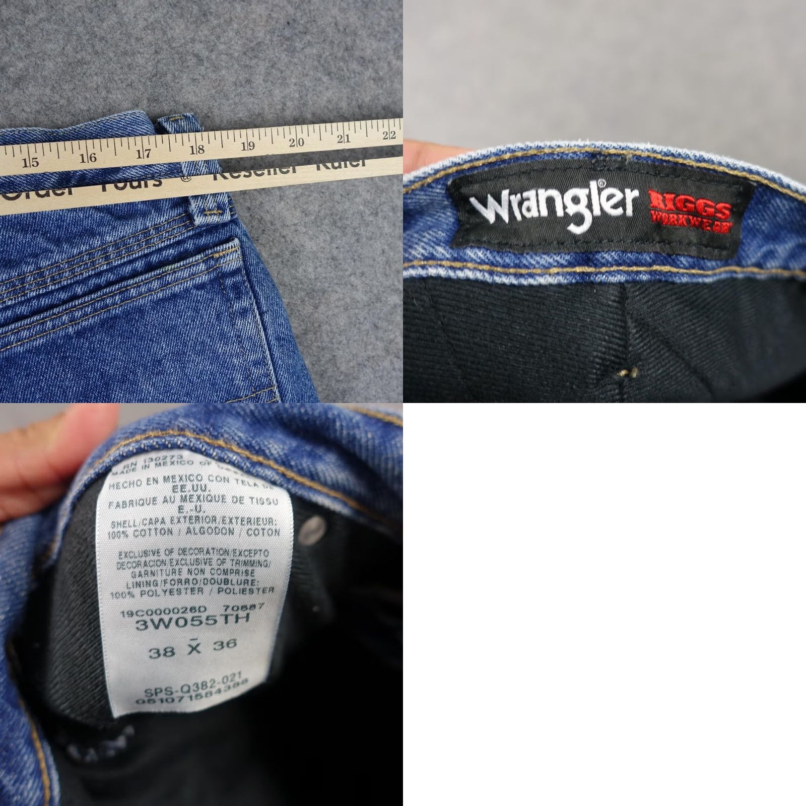 Wrangler Wrangler Riggs Workwear Jeans Mens 36x33 Blue Med Wash Relaxed Lined Insulated Size US 36 / EU 52 - 11 Thumbnail