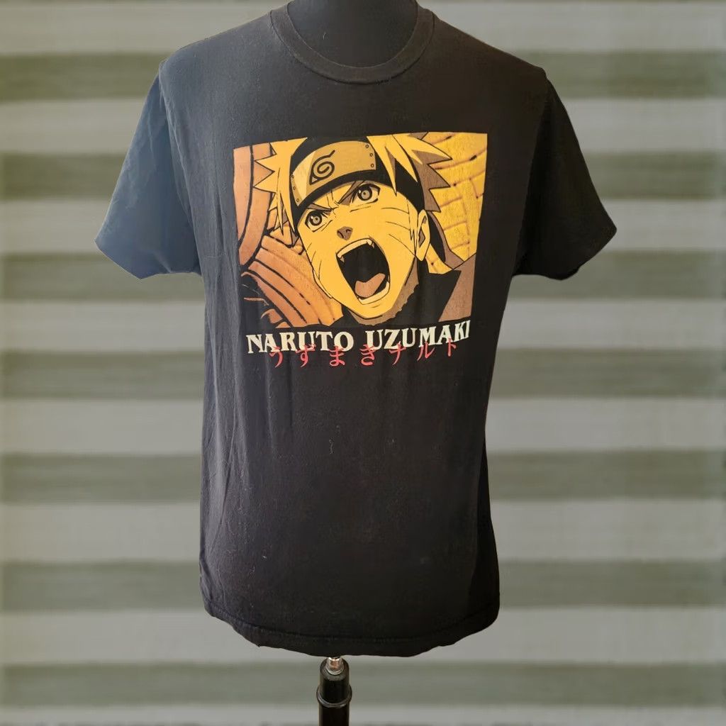 Vintage Naruto Shippuden Collection T-Shirt Mens Size Large Black Naruto Uzumaki Anime Size US L / EU 52-54 / 3 - 1 Thumbnail