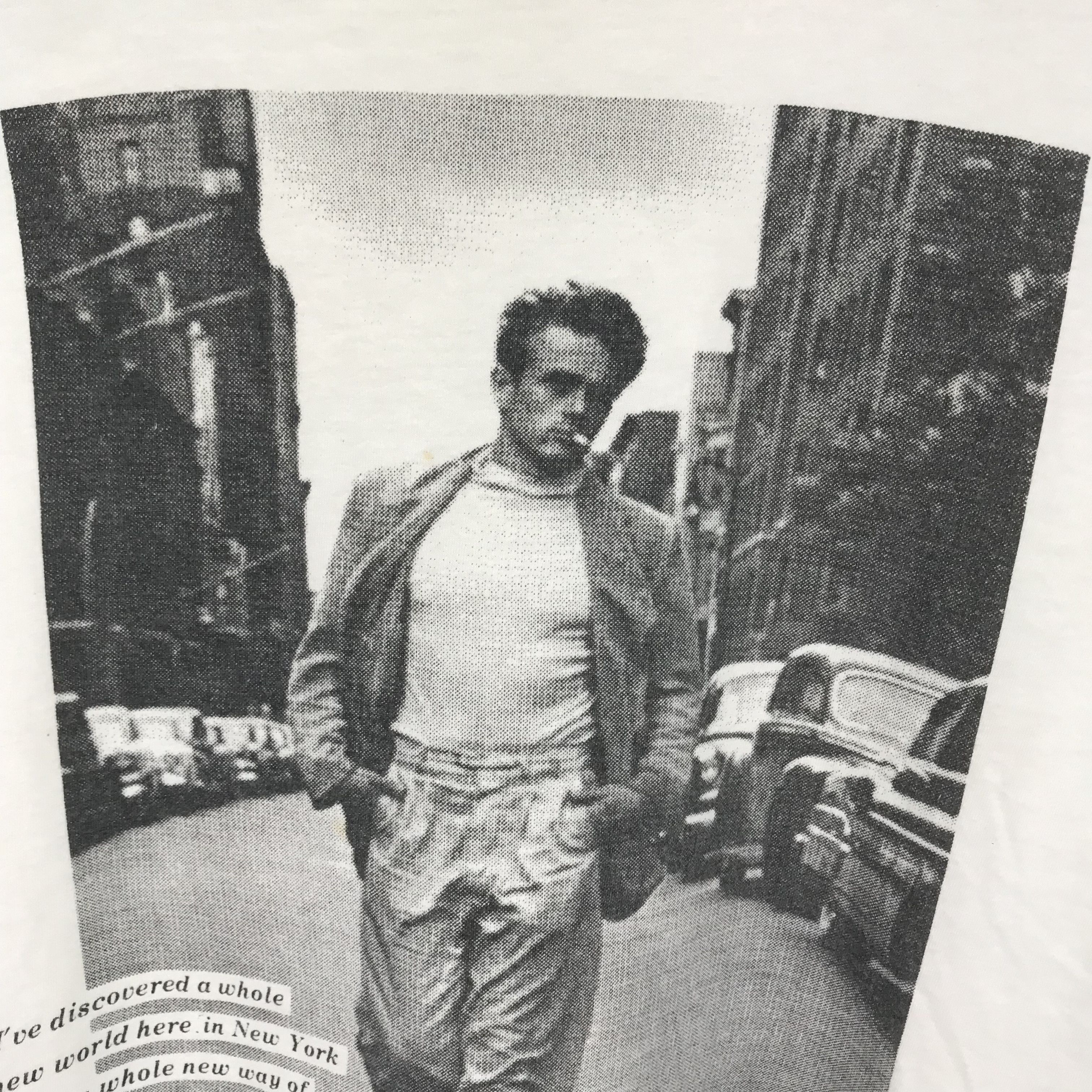 Band Tees Vintage 90s James Dean 1991 Curtis Portrait White Tee Shirt Size US M / EU 48-50 / 2 - 4 Thumbnail