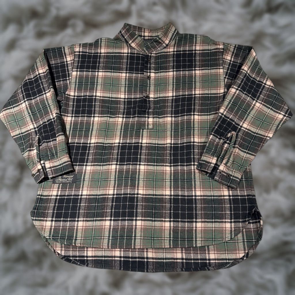 CO Vermont Flannel Co Mens XL Plaid Flannel Henley Long Sleeve Shirt USA Made Size US XL / EU 56 / 4 - 1 Thumbnail