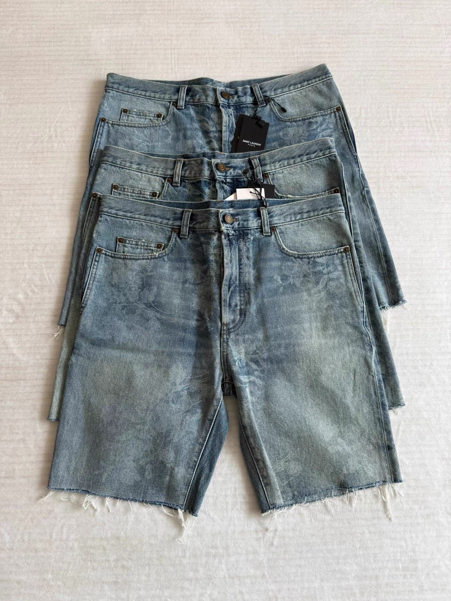 Saint Laurent Paris Saint Laurent Men's Denim Shorts K33 Size US 31 - 1 Thumbnail