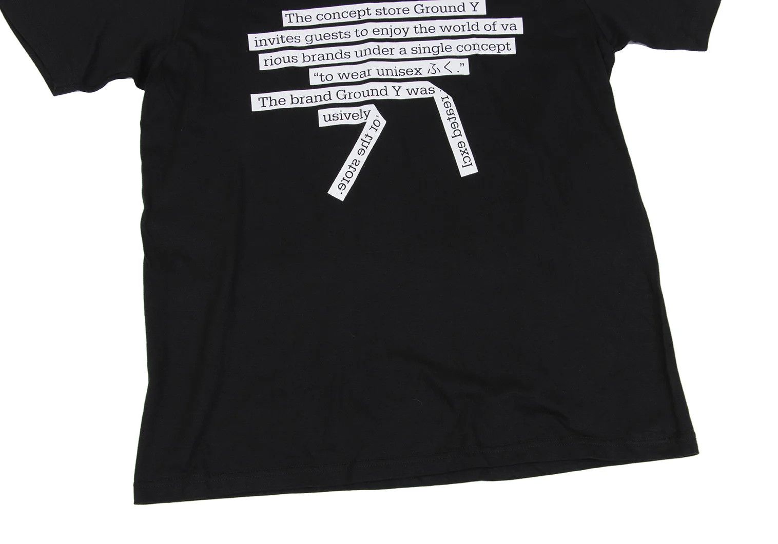 Yohji Yamamoto Cotton Message Print T-Shirt in Black Size 4 Size US XL / EU 56 / 4 - 7 Thumbnail