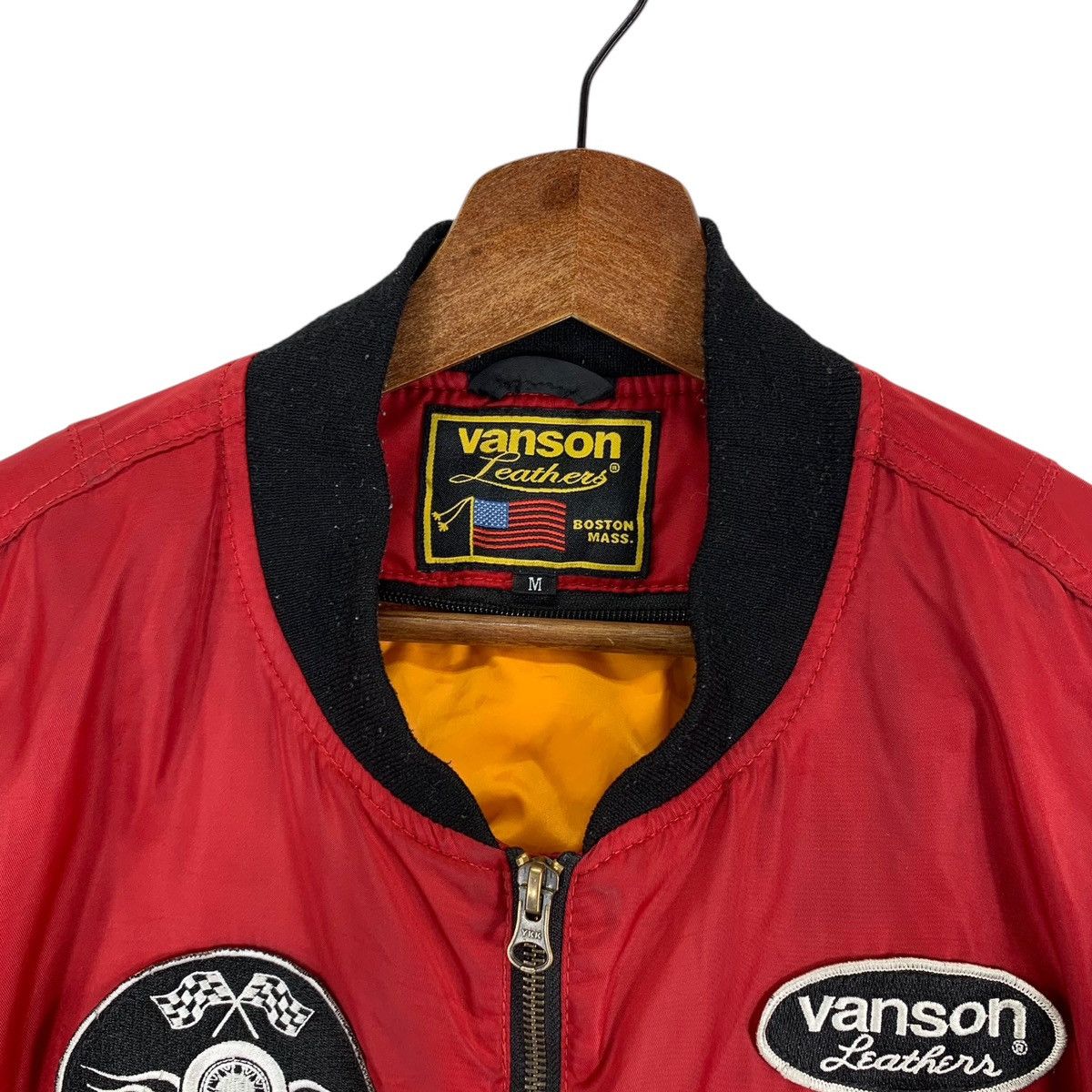 Vanson Leathers VINTAGE VANSON LEATHER BOMBER BIKERS JACKET Size US M / EU 48-50 / 2 - 7 Thumbnail