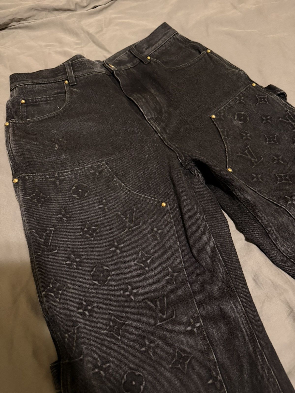 Louis Vuitton Louis Vuitton Double Knee Carpenter Jeans Size US 30 / EU 46 - 2 Thumbnail