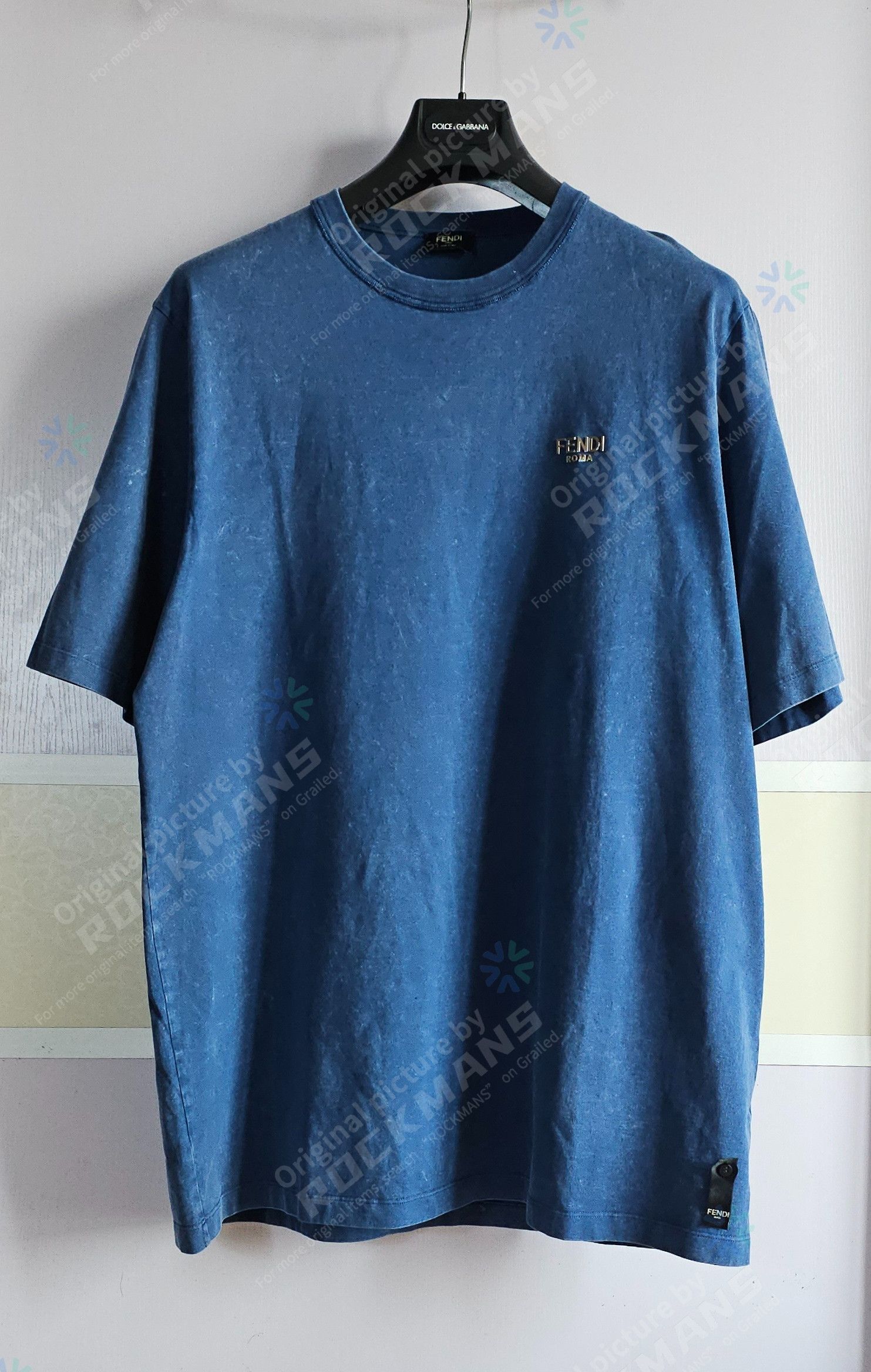 Fendi Fendi Silver Metal Logo Crew Oversize T-Shirt Size L Size US L / EU 52-54 / 3 - 1 Thumbnail