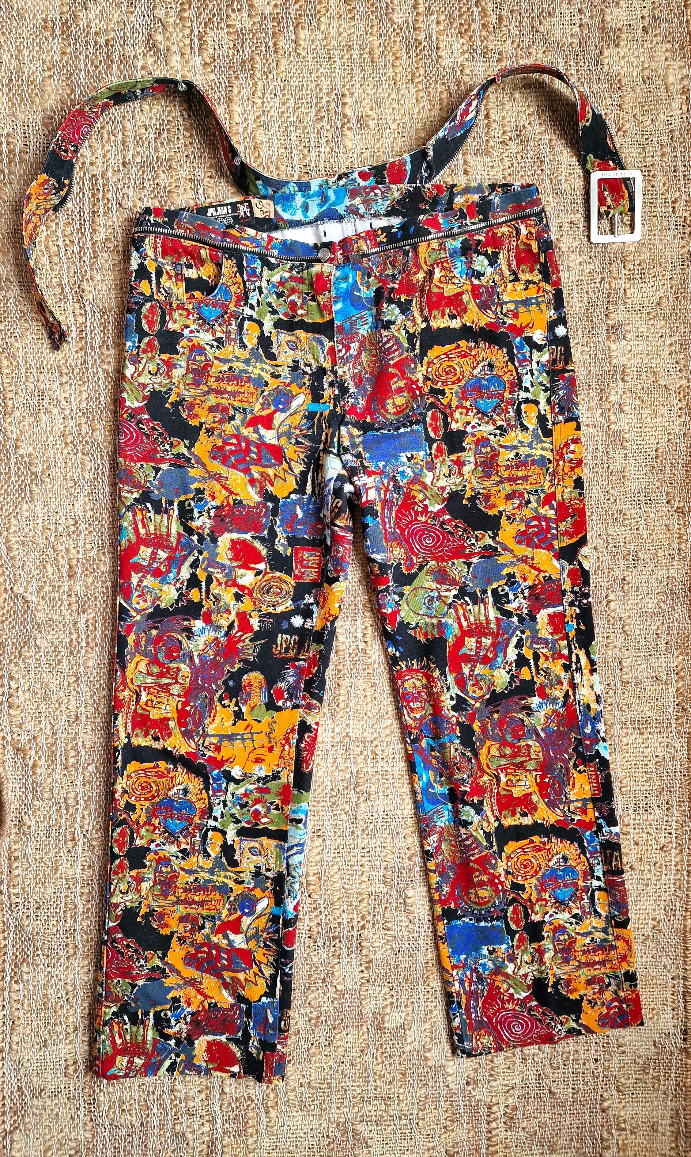 Jean Paul Gaultier Jean Paul Gaultier Basquiat Painting Art Men Pants Trousers Size US 30 / EU 46 - 1 Thumbnail