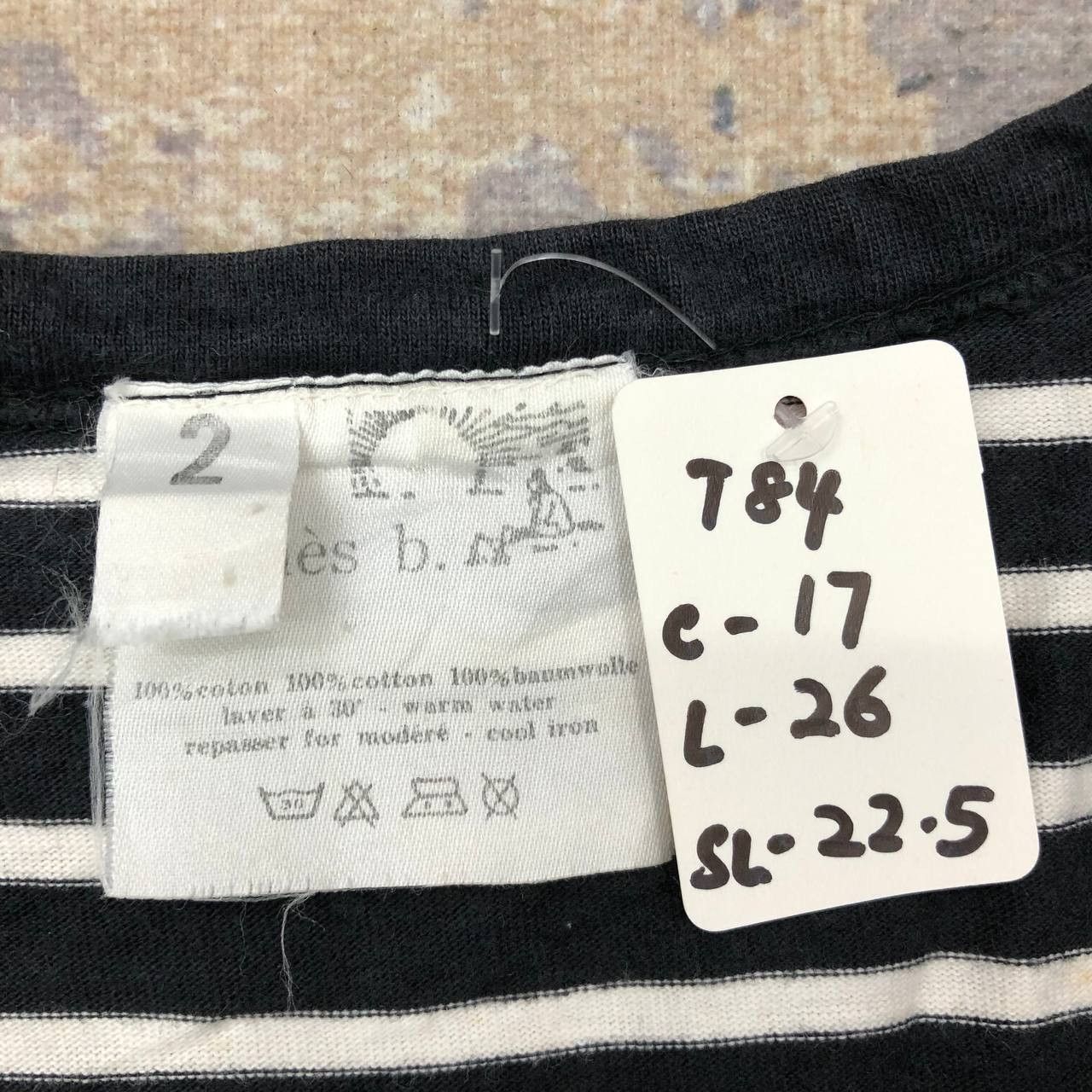 agnes b. T84 AGNES B. STRIPED LONG SLEEVE TEE Size XS / US 0-2 / IT 36-38 - 9 Thumbnail
