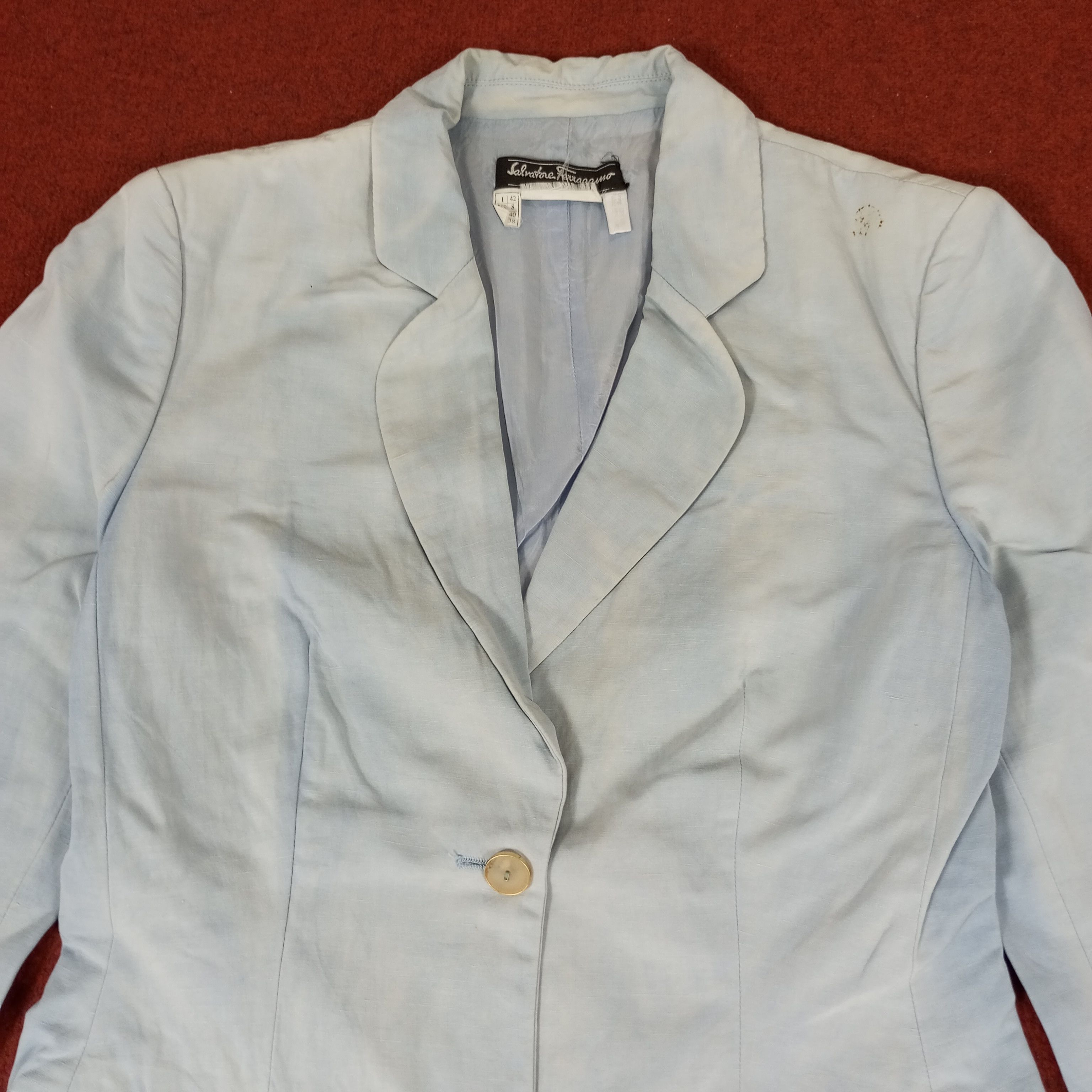 Salvatore Ferragamo × Vintage Salvatore Ferragamo Blazer Size XS / US 0-2 / IT 36-38 - 2 Thumbnail