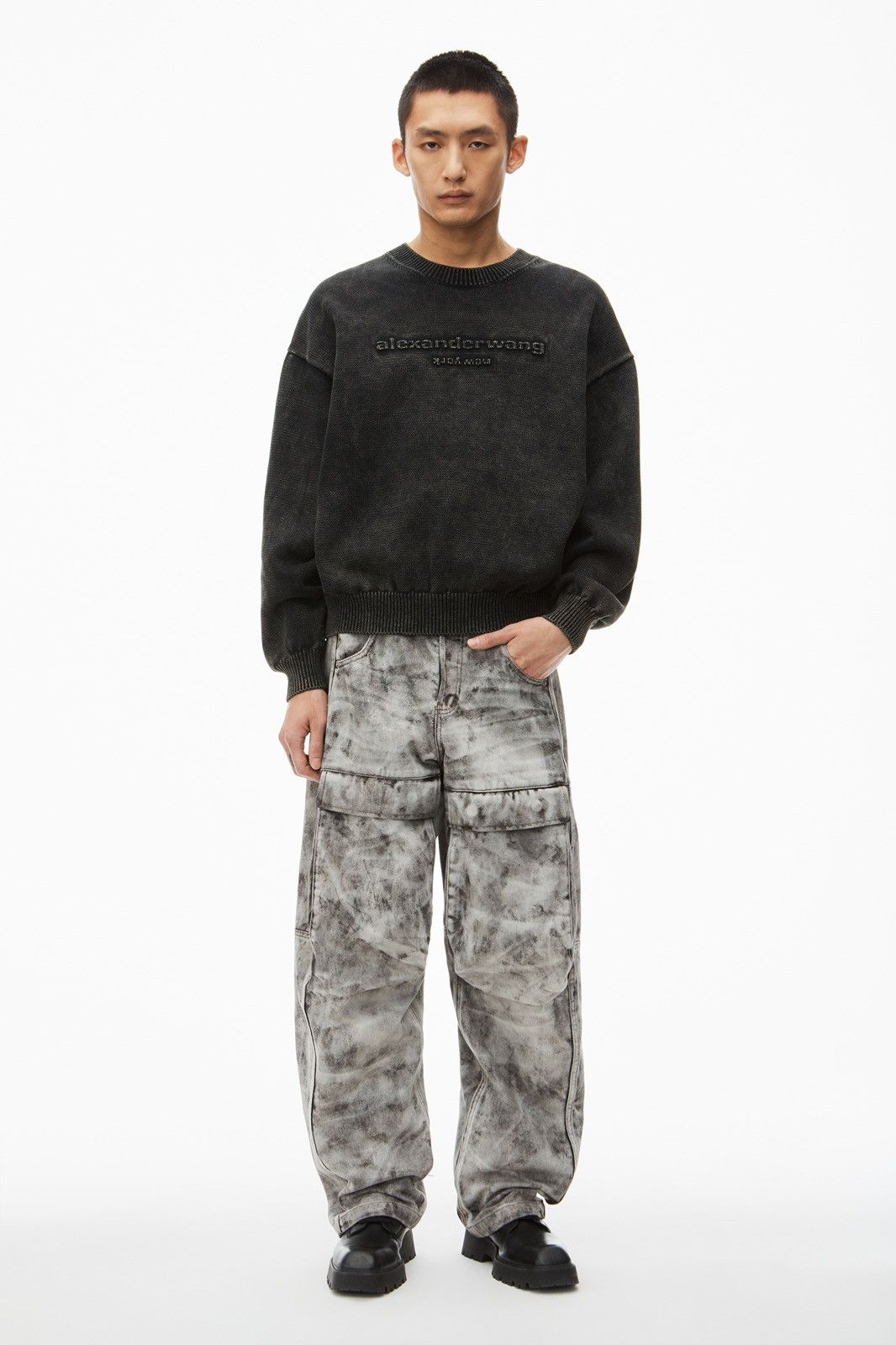 Alexander Wang Alexander Wang Leather Dye Denim Cargo Jean Pants Balenciaga Size US 36 / EU 52 - 4 Thumbnail