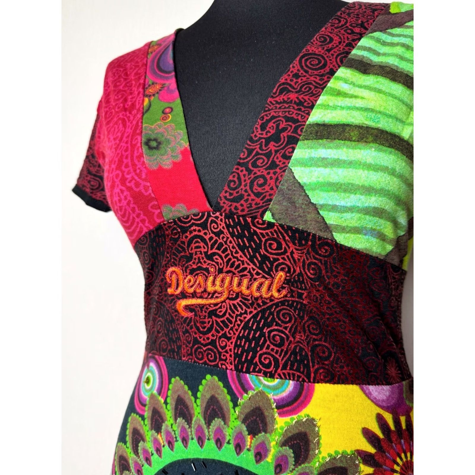 Desigual Desigual Dress womens S A-Line Dress Red Knee Length 107 cm Mens? Size S / US 4 / IT 40 - 2 Thumbnail
