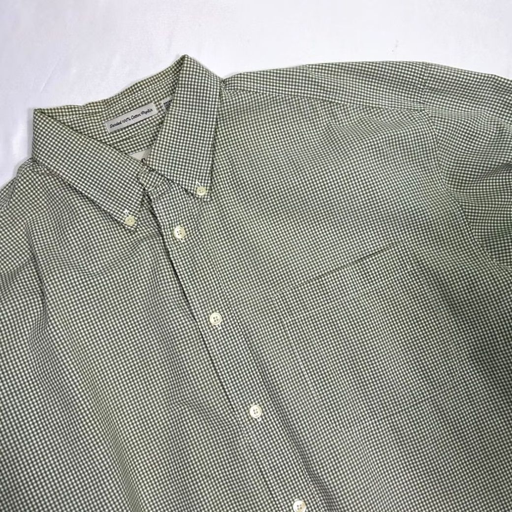 Gap VINTAGE GAP Green Gingham Check Shirt Long Sleeve Mens Large Size US L / EU 52-54 / 3 - 3 Thumbnail
