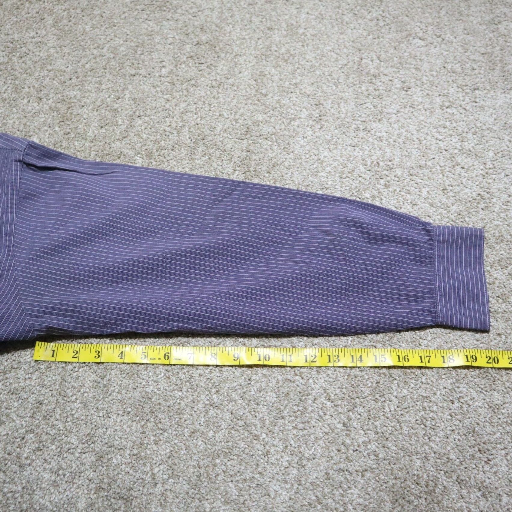 Van Heusen VAN HEUSEN Blue Striped Button-Down Shirt Mens Medium Casual Business All Seasons Size US M / EU 48-50 / 2 - 6 Thumbnail