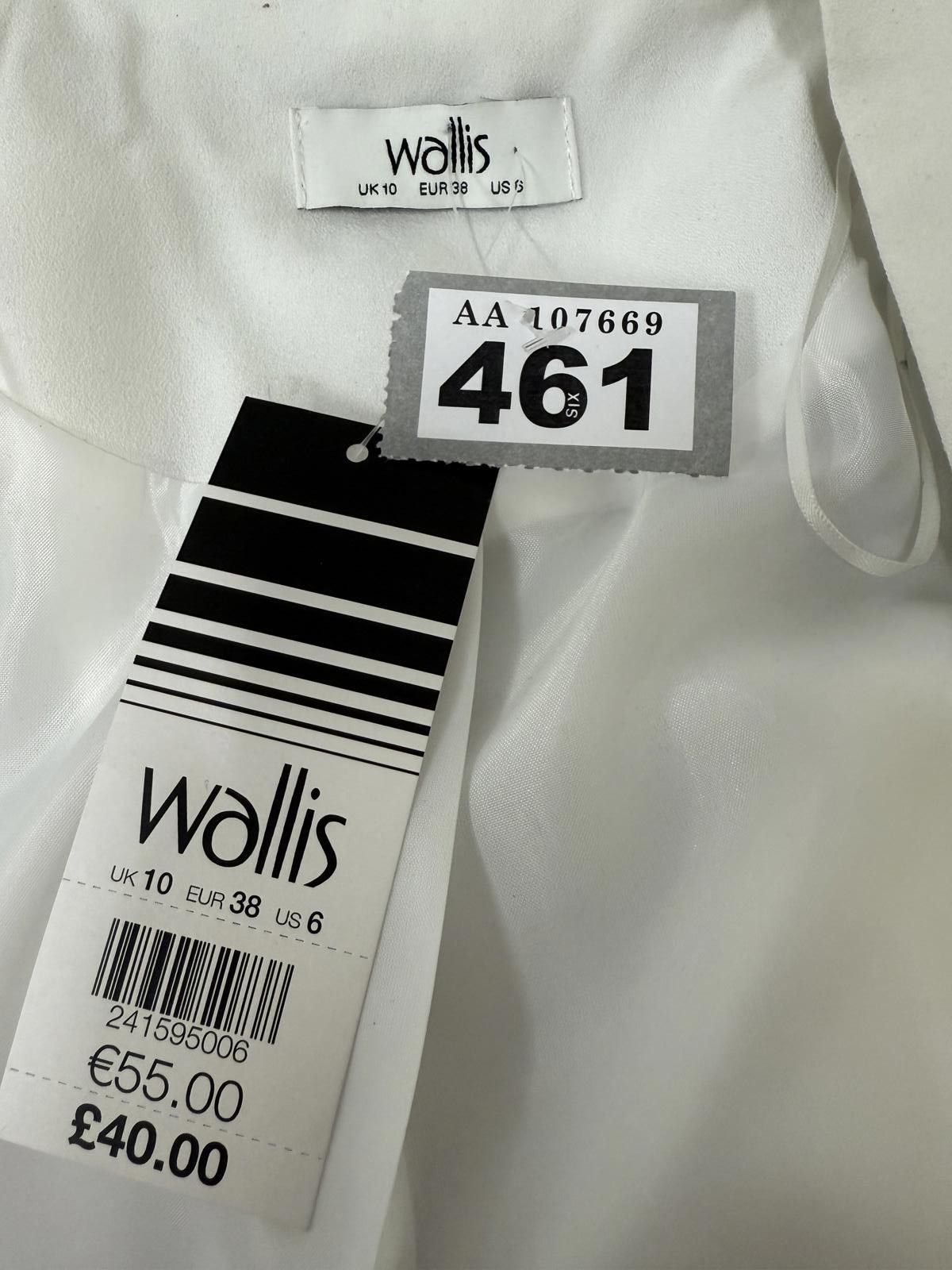 Walls Wallis White Women's Blazer UK 10 EUR 38 US 6 Size M / US 6-8 / IT 42-44 - 2 Thumbnail