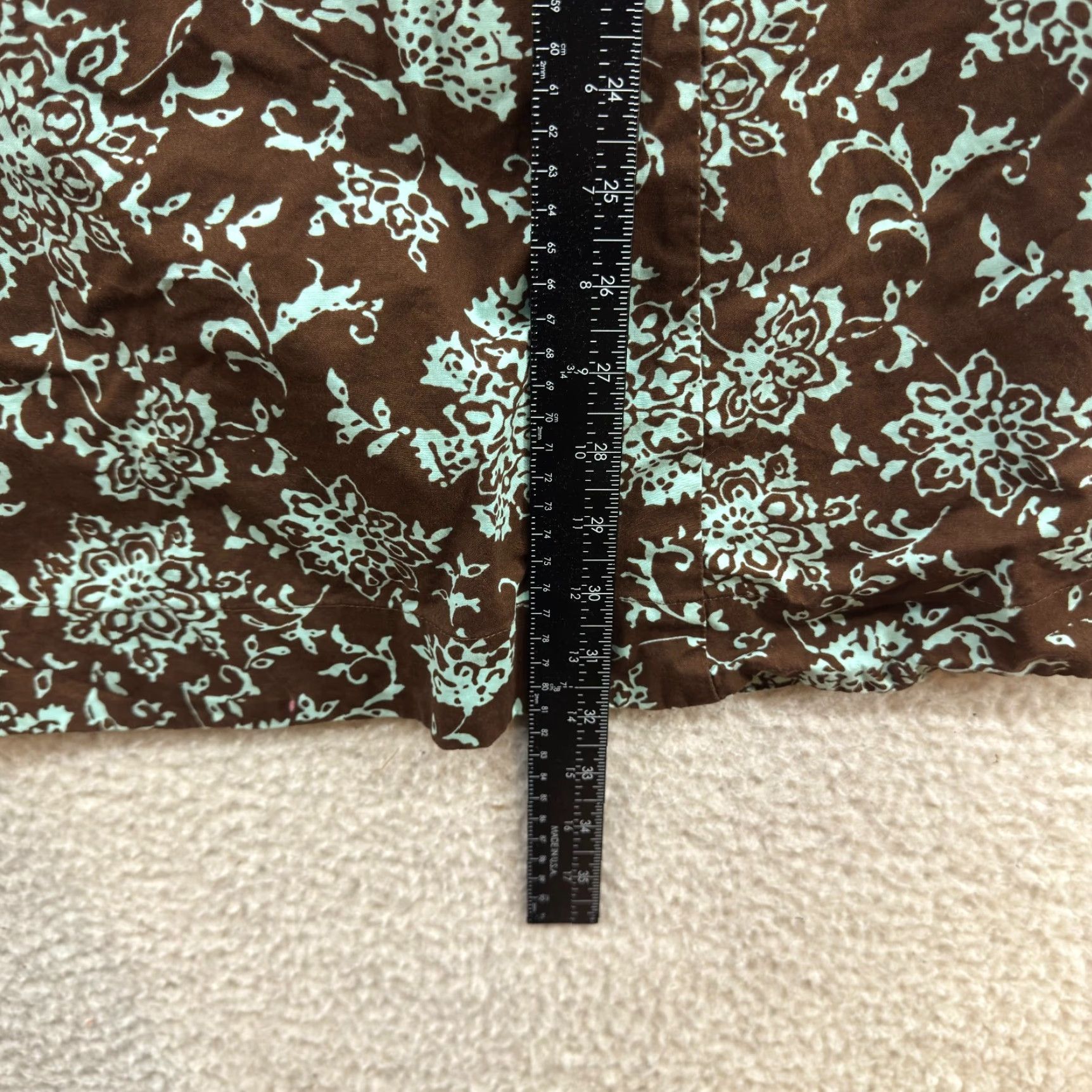 Gap VINTAGE Gap Midi Dress 10 Brown Blue Floral Strapless A-Line Fairy Grunge Dress Ladies Size L / US 10 / IT 46 - 7 Thumbnail