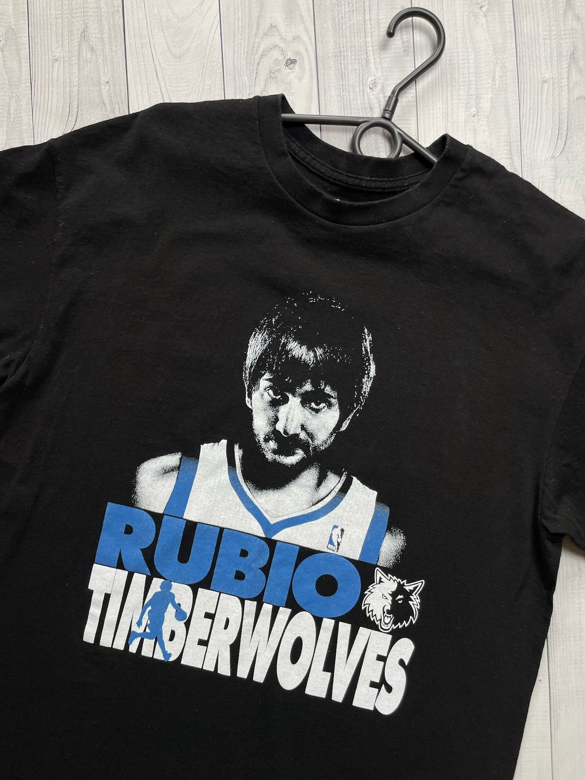 Majestic × Vintage Vintage Majestic Rubio Timberwolves jersey tee size L rare Size US L / EU 52-54 / 3 - 2 Thumbnail