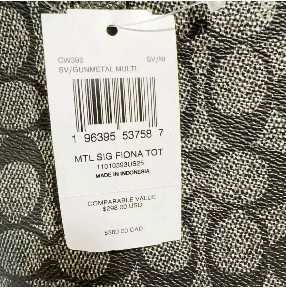Coach Fiona Zip Tote Bag In Signature Canvas CW396 Size ONE SIZE - 5 Thumbnail