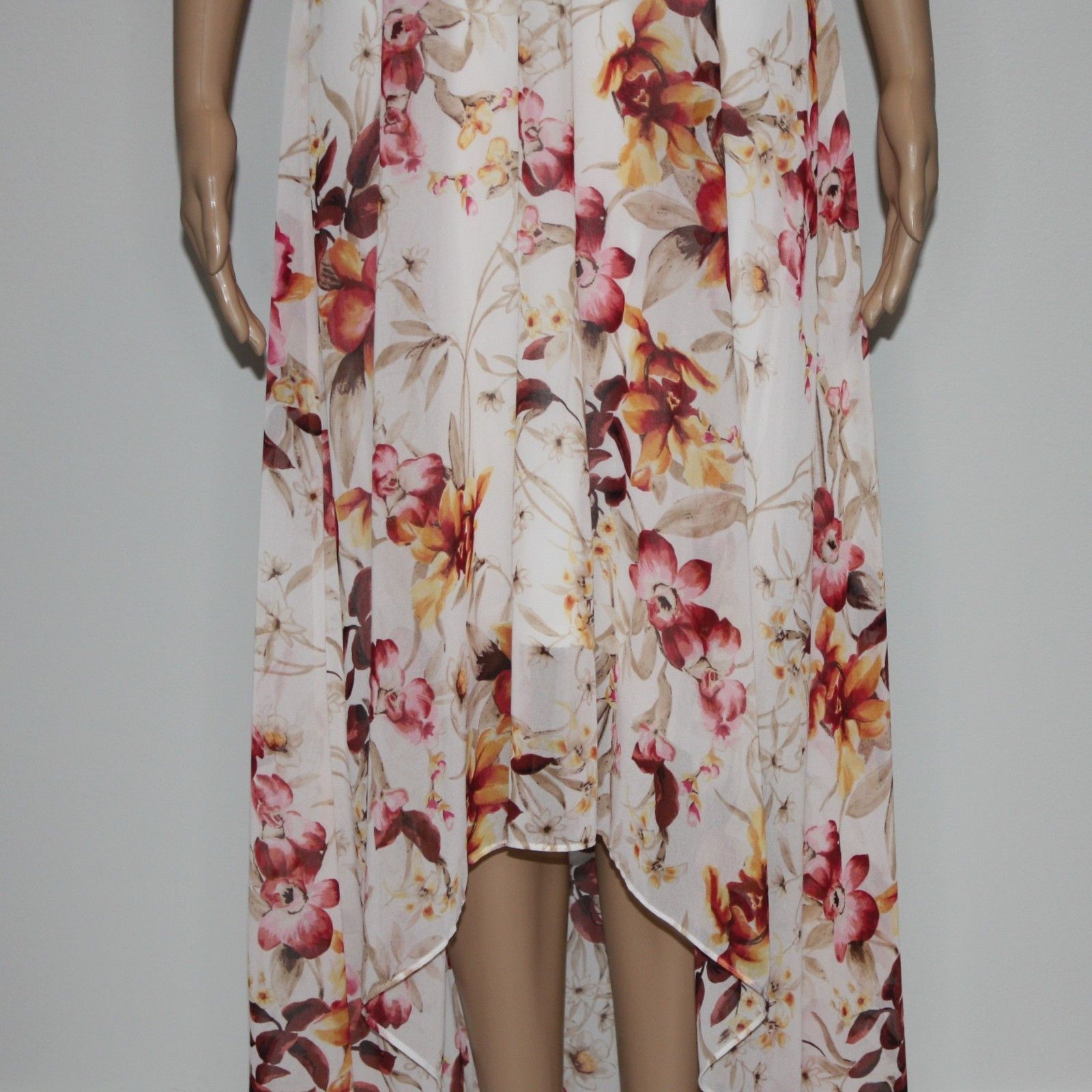 White House Black Market Halter Floral High-low Maxi Dress in size US 8 NWT $160 Size M / US 6-8 / IT 42-44 - 4 Thumbnail