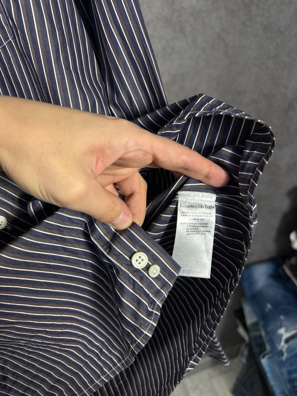 Ermenegildo Zegna Ermenegildo Zegna luxury designer striped shirt Size US M / EU 48-50 / 2 - 5 Thumbnail