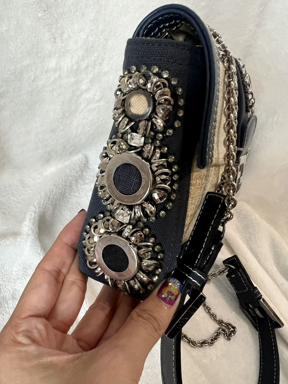 Fendi Fendi Embellished Canvas Baguette Size ONE SIZE - 6 Thumbnail