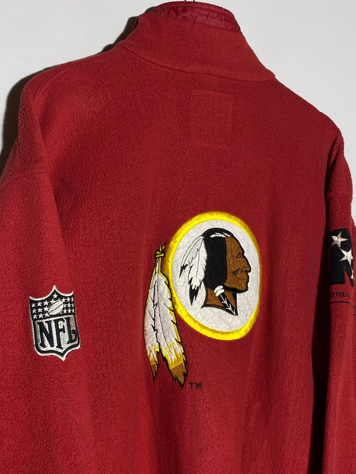 NFL × Vintage Vintage 90s NFL Redskins Washington Fleece Pullover Sweater Size US M / EU 48-50 / 2 - 3 Thumbnail