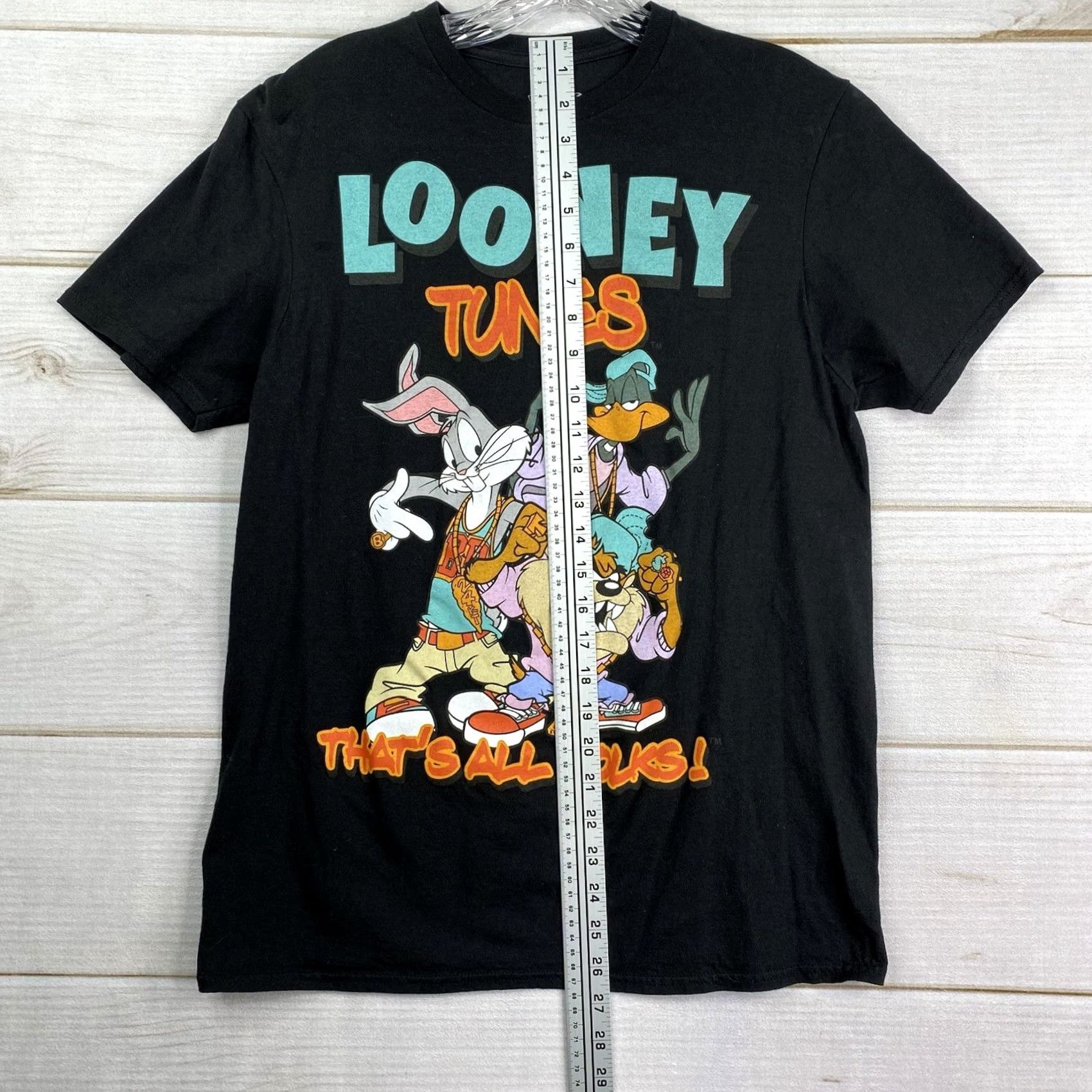 Vintage Bugs Bunny Shirt Unisex Adult Medium Black Looney Tunes Crew Neck T-Shirt Cartoon Vintage No Size US M / EU 48-50 / 2 - 4 Thumbnail