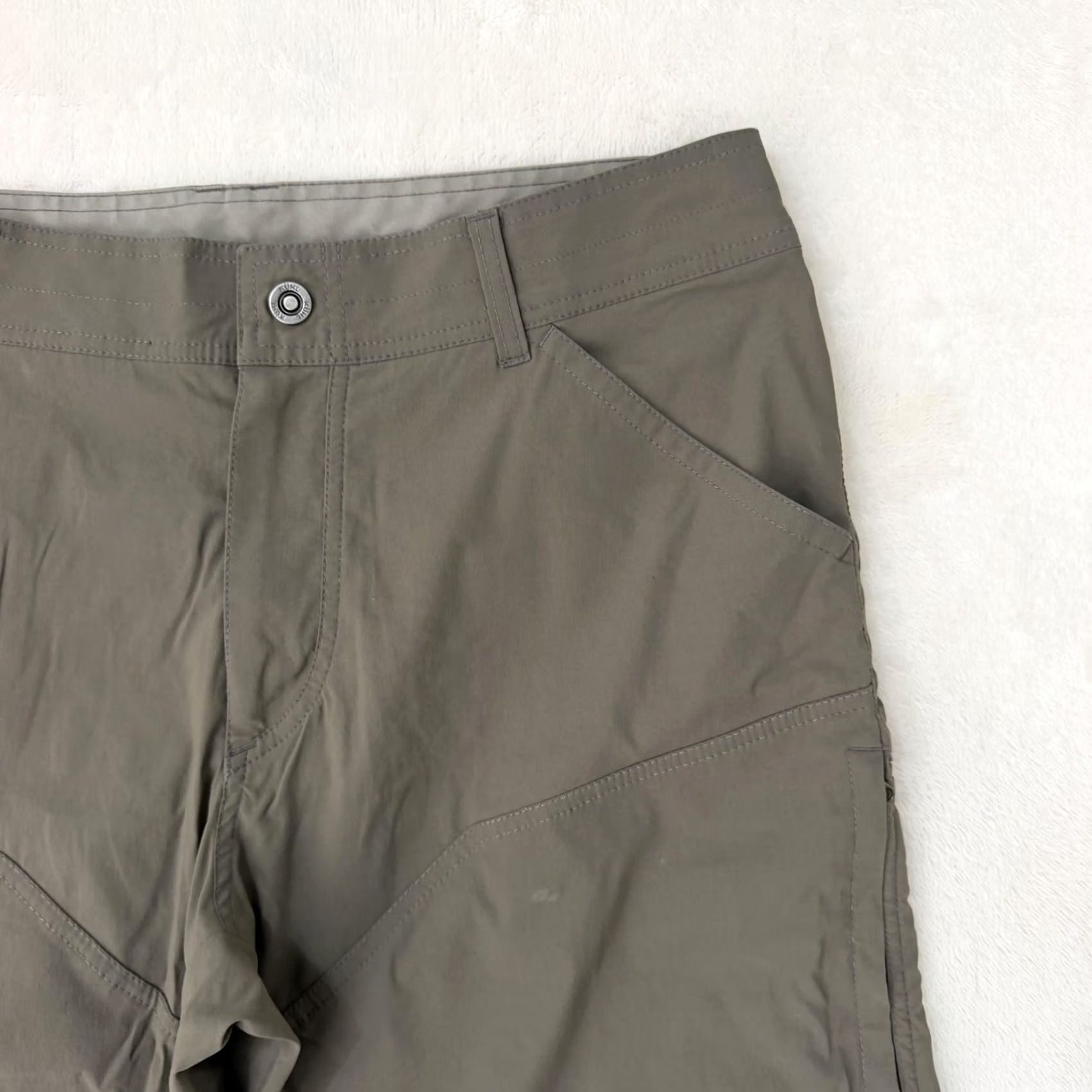 Vintage Kuhl Pants Jeans Mens 36x30 Gray Hiking Outdoor Nylon Straight Leg Pockets Travel Pants Mens Regular 36 Gray Khakis Summer Sports Activewear Size US 36 / EU 52 - 2 Thumbnail