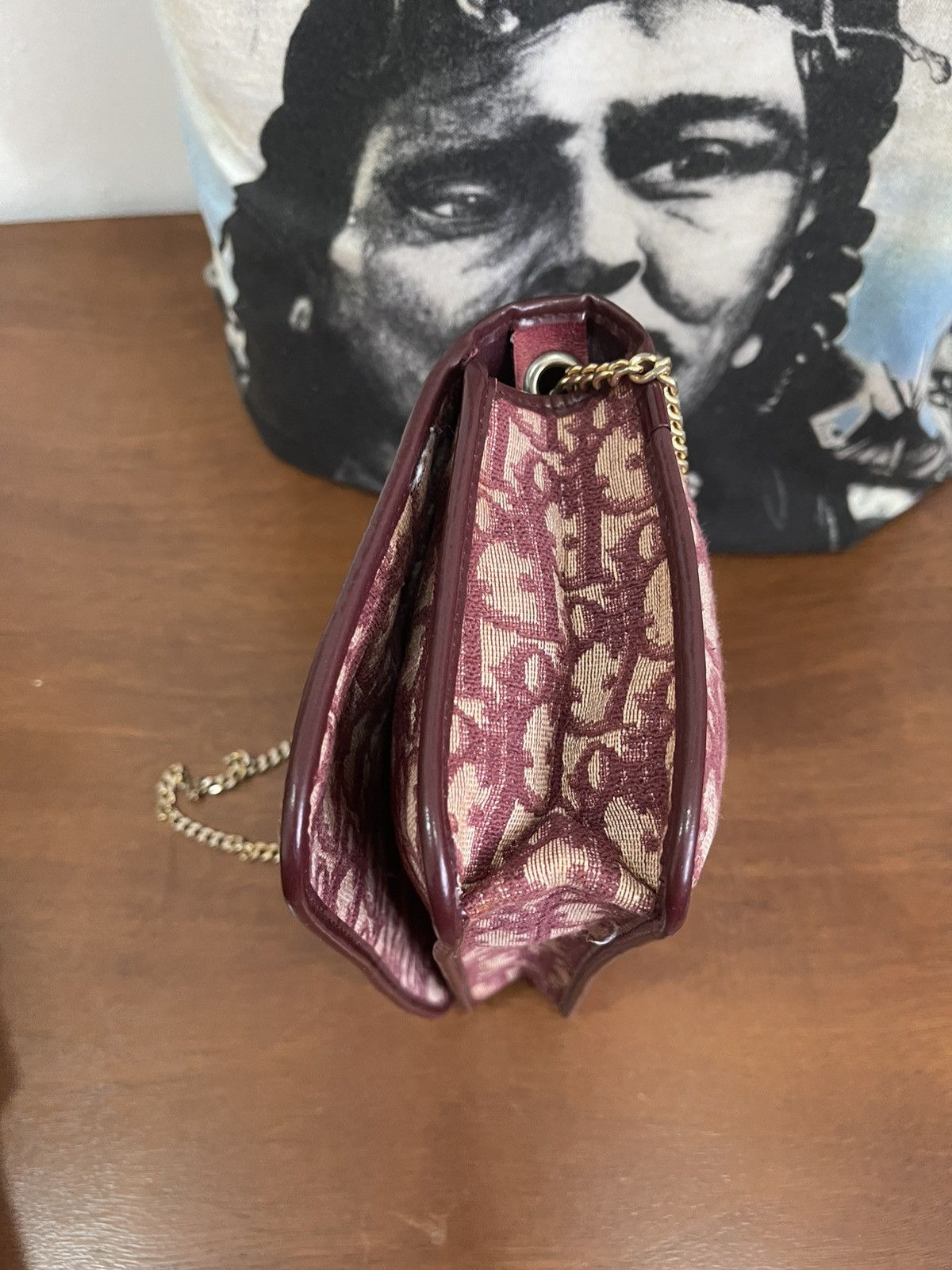 Dior CHRISTIAN DIOR DIORISSMO CHAIN BURGUNDY MONOGRAM CLUTCHBAG Size ONE SIZE - 5 Thumbnail