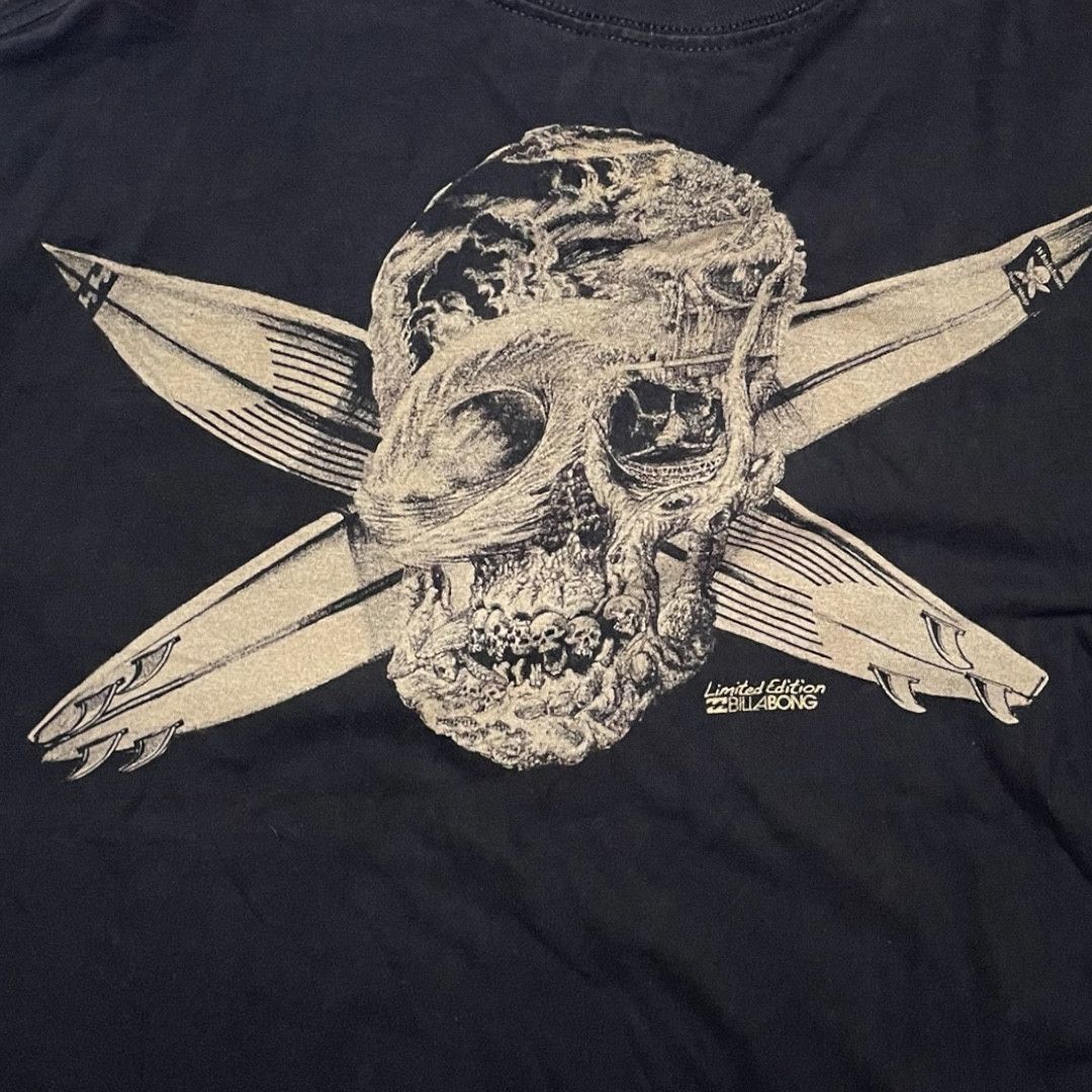 Billabong Vintage Billabong Long Sleeve Skull Surf Graphic Tee Size US M / EU 48-50 / 2 - 4 Thumbnail