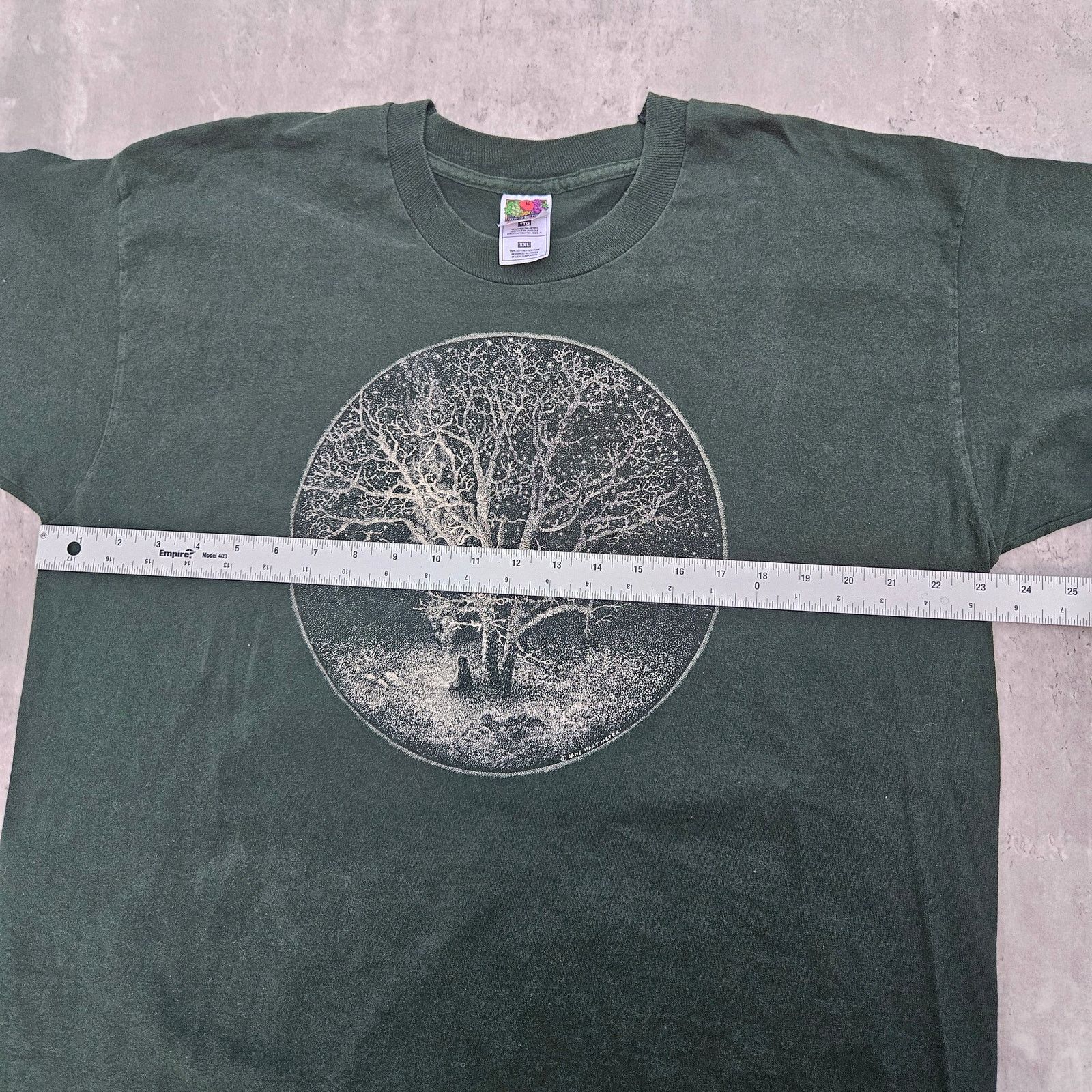 Hanes Vintage Y2K Tree Artwork T shirt Size 2XL Green Size US L / EU 52-54 / 3 - 4 Thumbnail