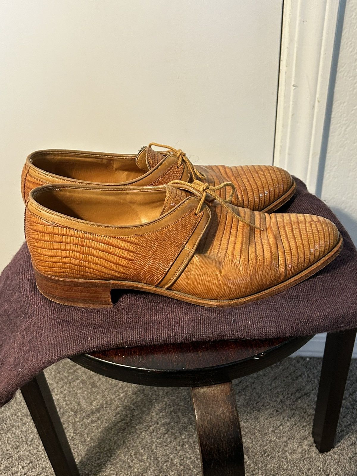 Vintage Lizard 🦎 dress shoes Size US 9 / EU 42 - 4 Thumbnail