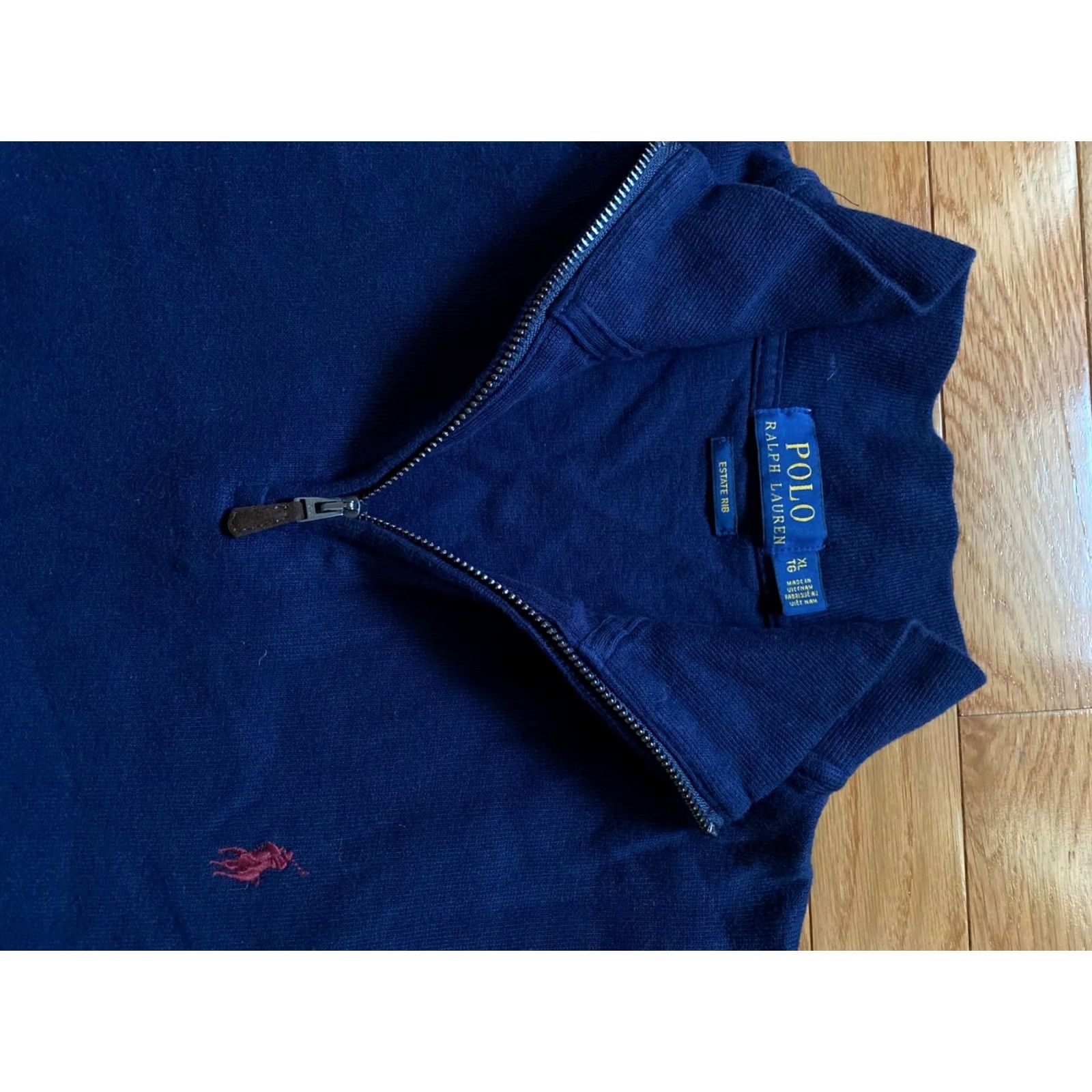 Polo Ralph Lauren VINTAGE Polo Ralph Lauren Navy Blue Estate Rib 1/4 Zip Pullover Sweater MEN'S XL Size Navy Blue Rib 1/4 Zip Pullover Sweater Mens XL Size US XL / EU 56 / 4 - 3 Thumbnail