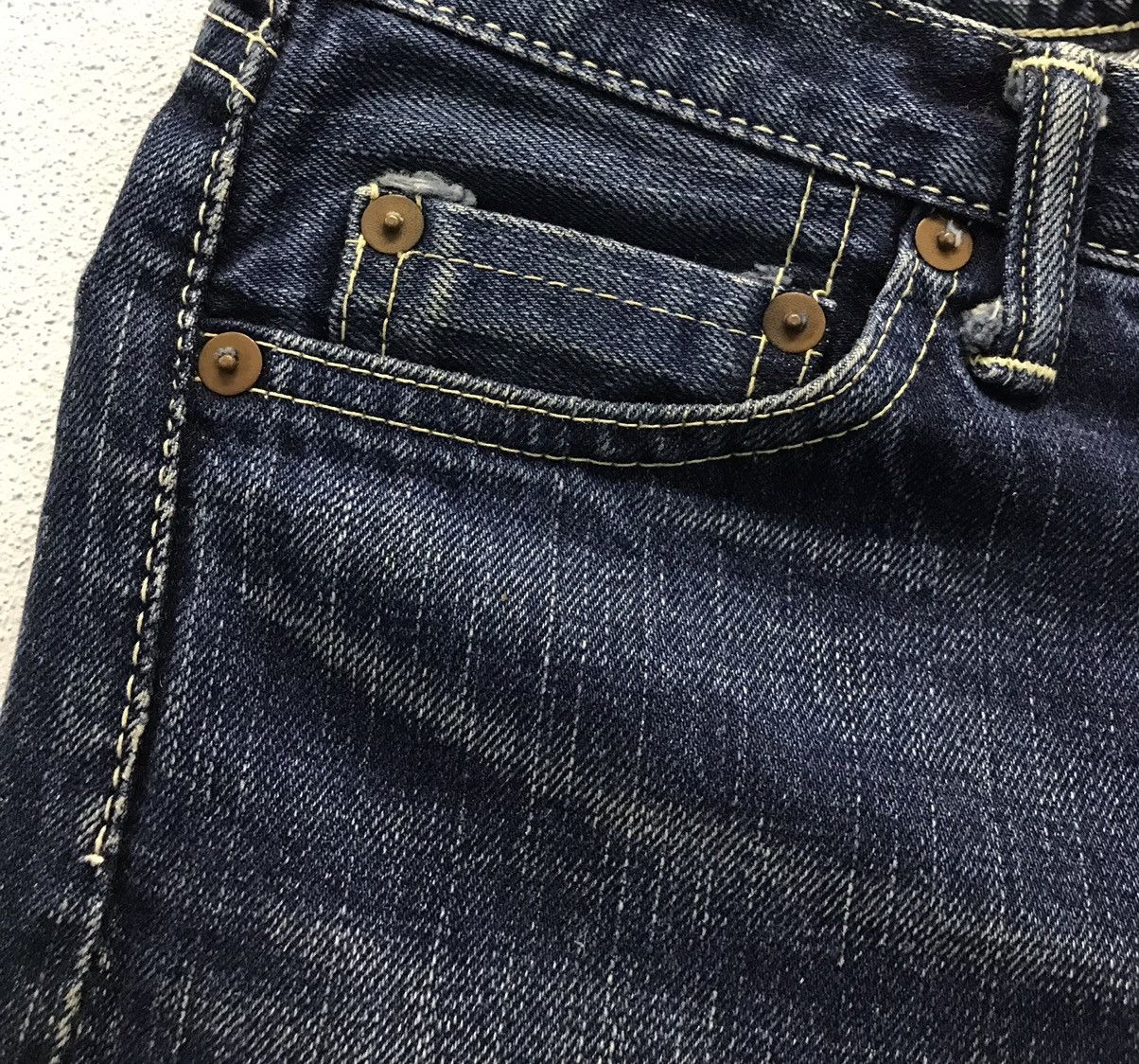 Japanese Brand × Vintage Vintage Deep Blue Made In Japan Denim Pants Size US 30 / EU 46 - 5 Thumbnail