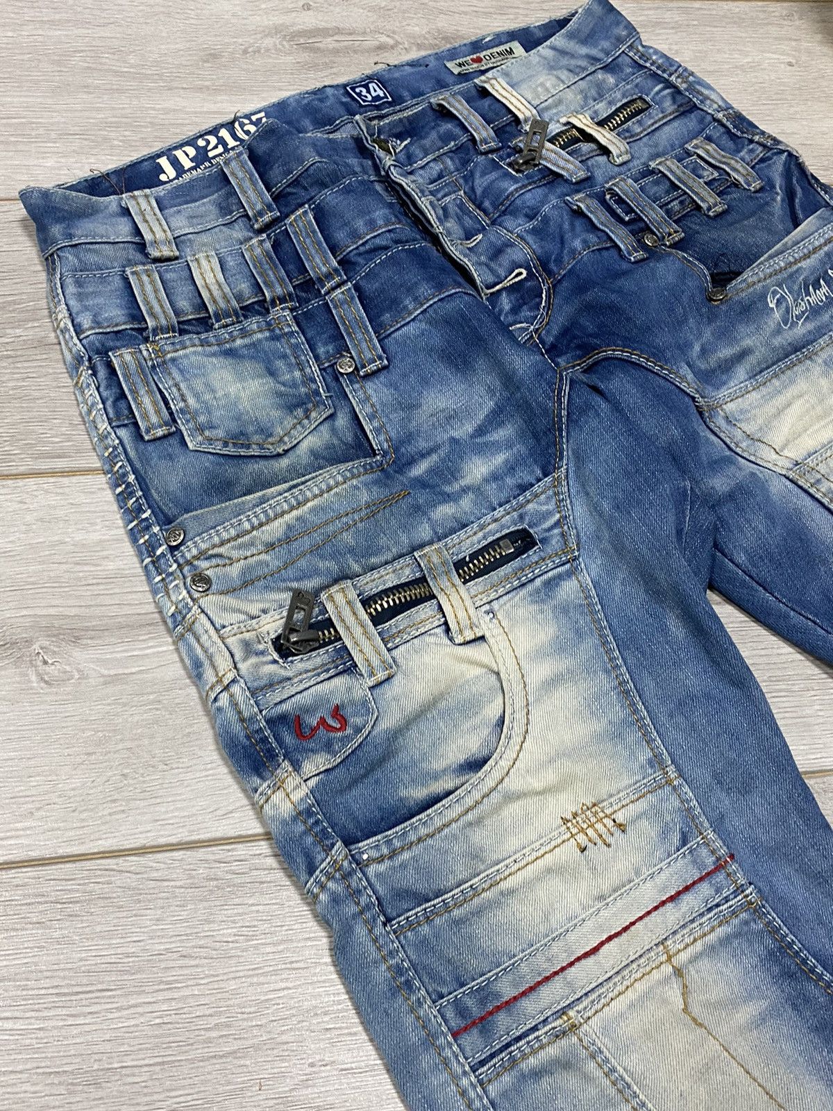 Vintage Japrag denim Okishana Samoki vintage patch work jeans Size US 34 / EU 50 - 4 Thumbnail