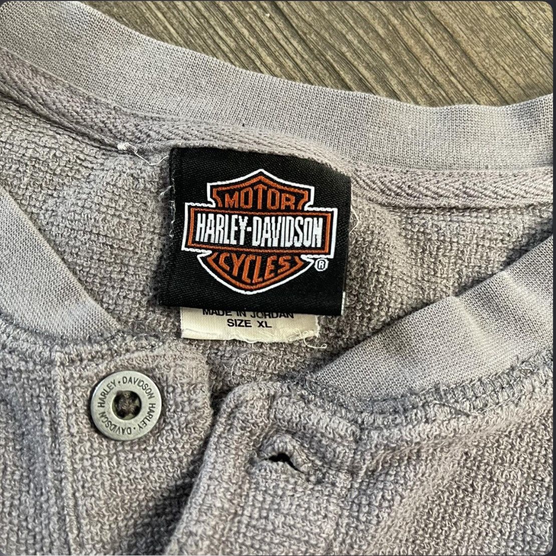 Harley Davidson Vintage Harley Davidson Thermal Long Sleeve Shirt Size US XL / EU 56 / 4 - 3 Thumbnail