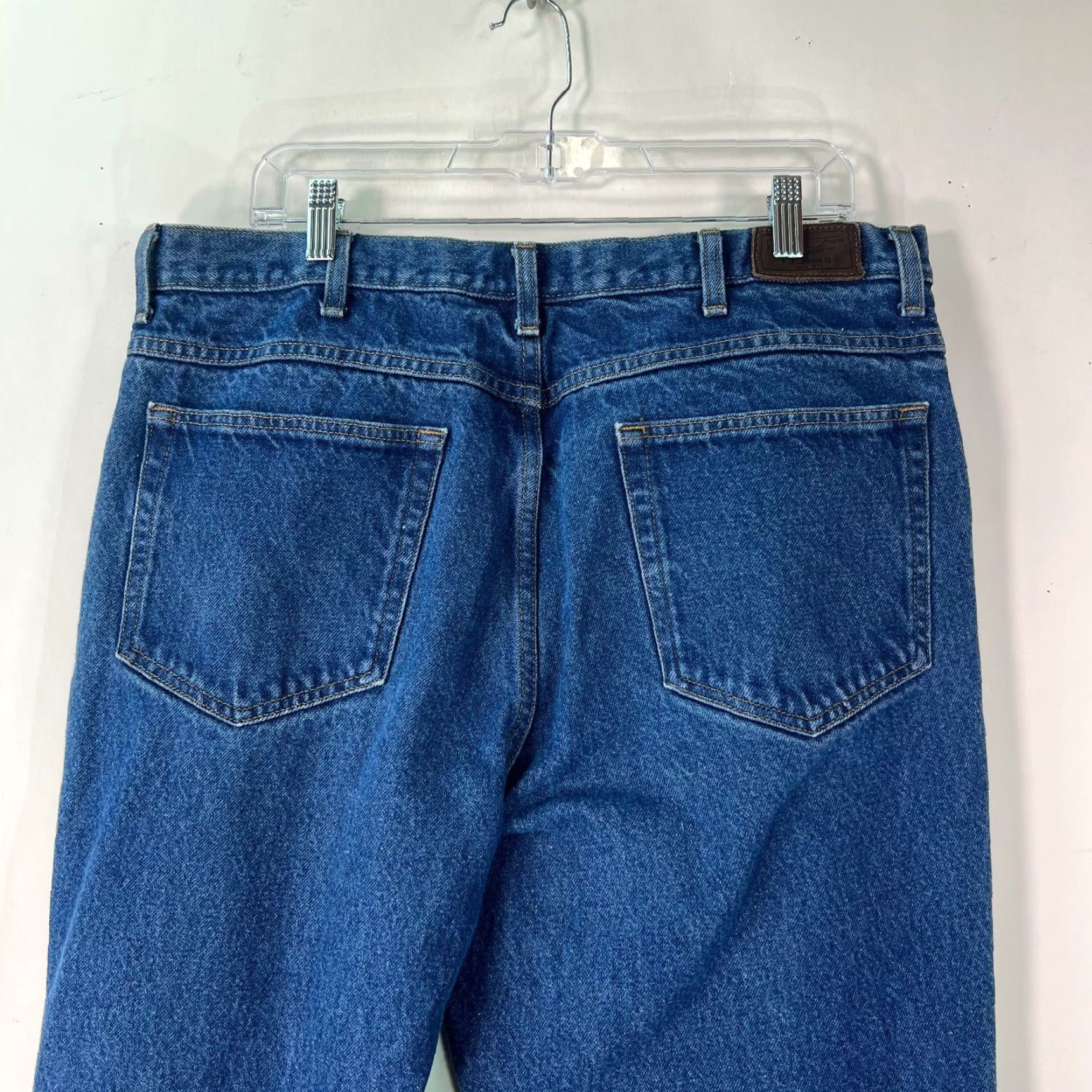 Vintage L.L. Bean Jeans Mens Straight Denim Classic Blue 38X32 Modern 5-Pocket Design Mens Size US 36 / EU 52 - 4 Thumbnail