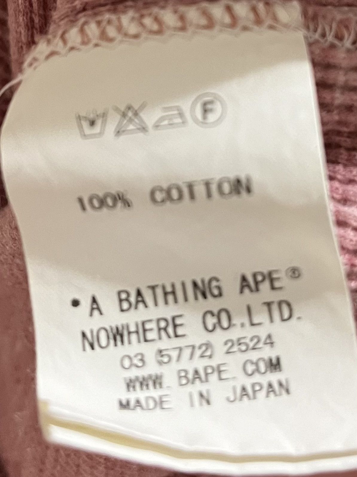 Bape Bape long sleeve thermal tee shirt Size S / US 4 / IT 40 - 5 Thumbnail